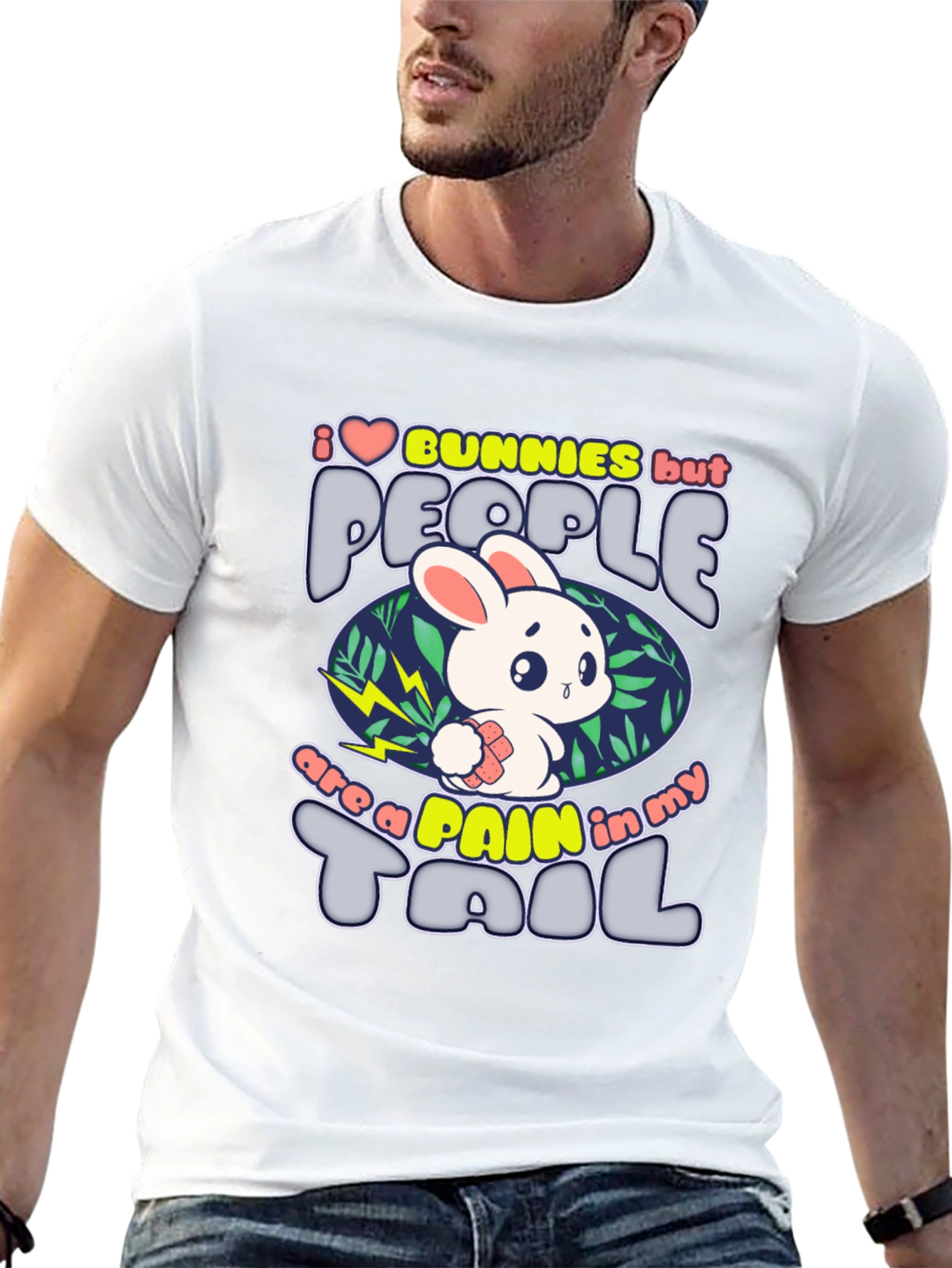I Love Bunnies T-Shirt Funny Sarcastic Rabbit Lover Tee