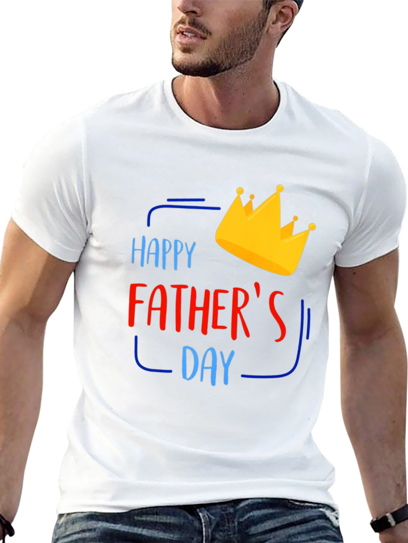 Happy Fathers Day T-Shirt - King Crown Design