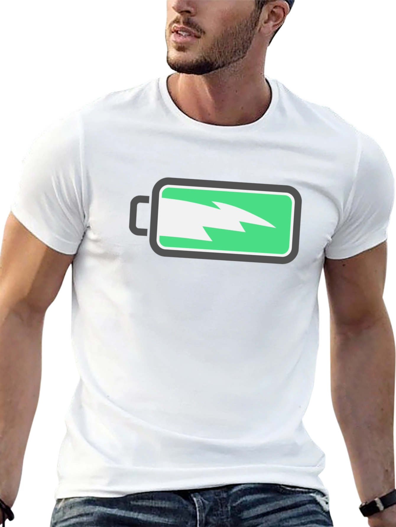 Electric Charge Graphic T-Shirt - Black