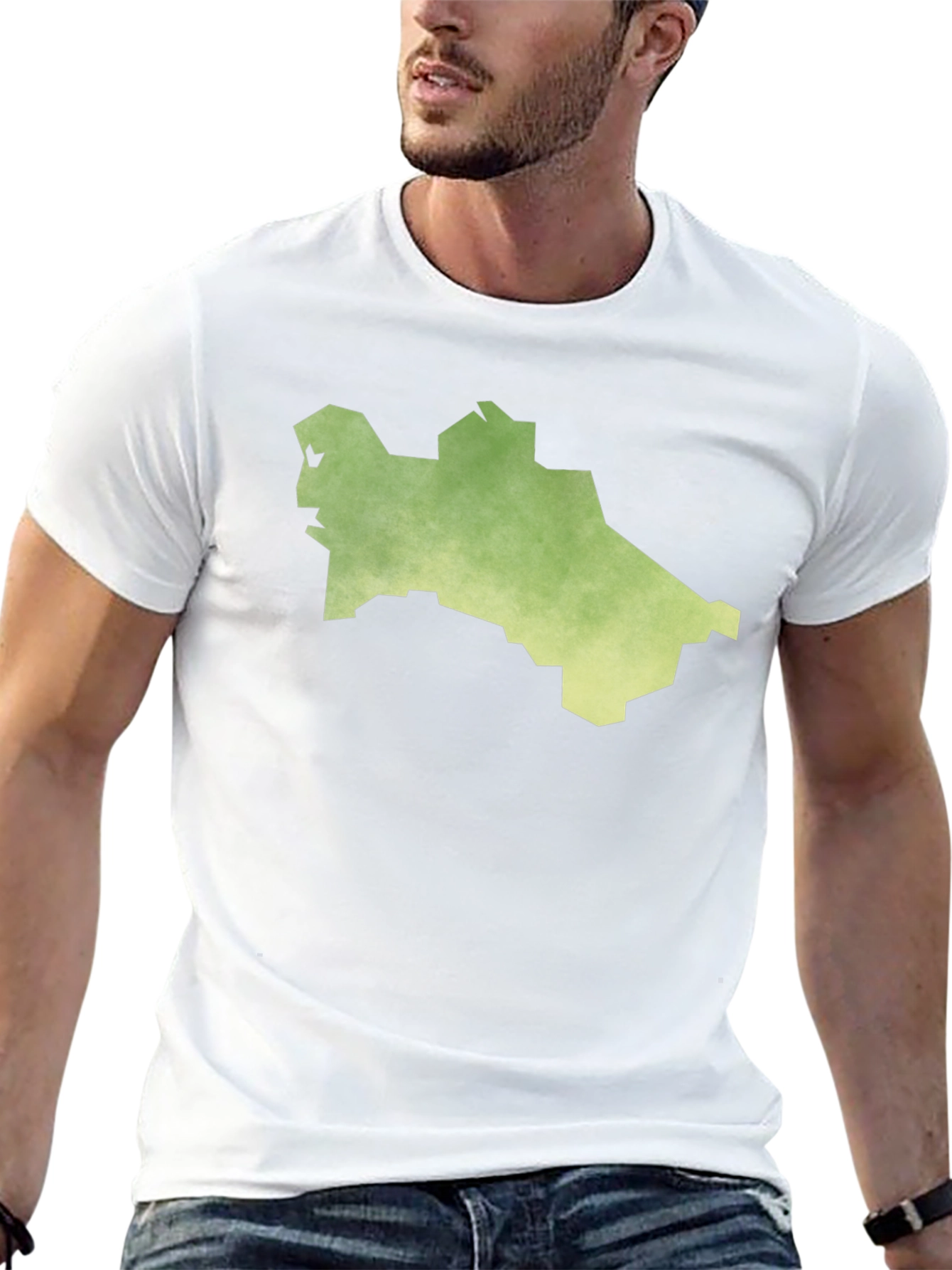 Turkmenistan Map T-Shirt - Black Cotton Tee
