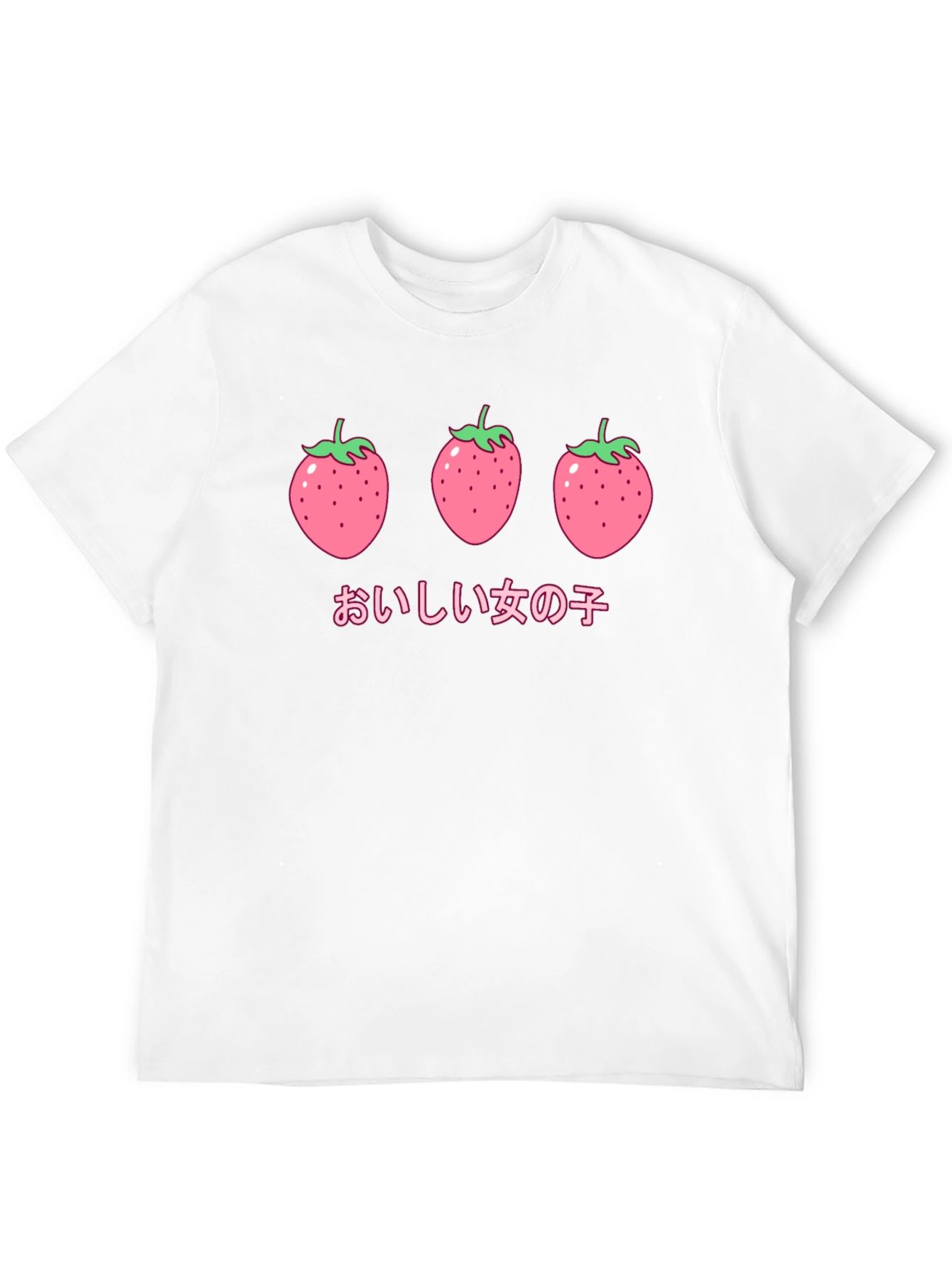 Strawberry Anime Graphic Black T-Shirt