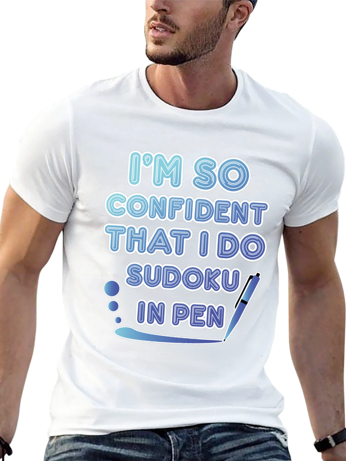Confident Sudoku in Pen T-Shirt