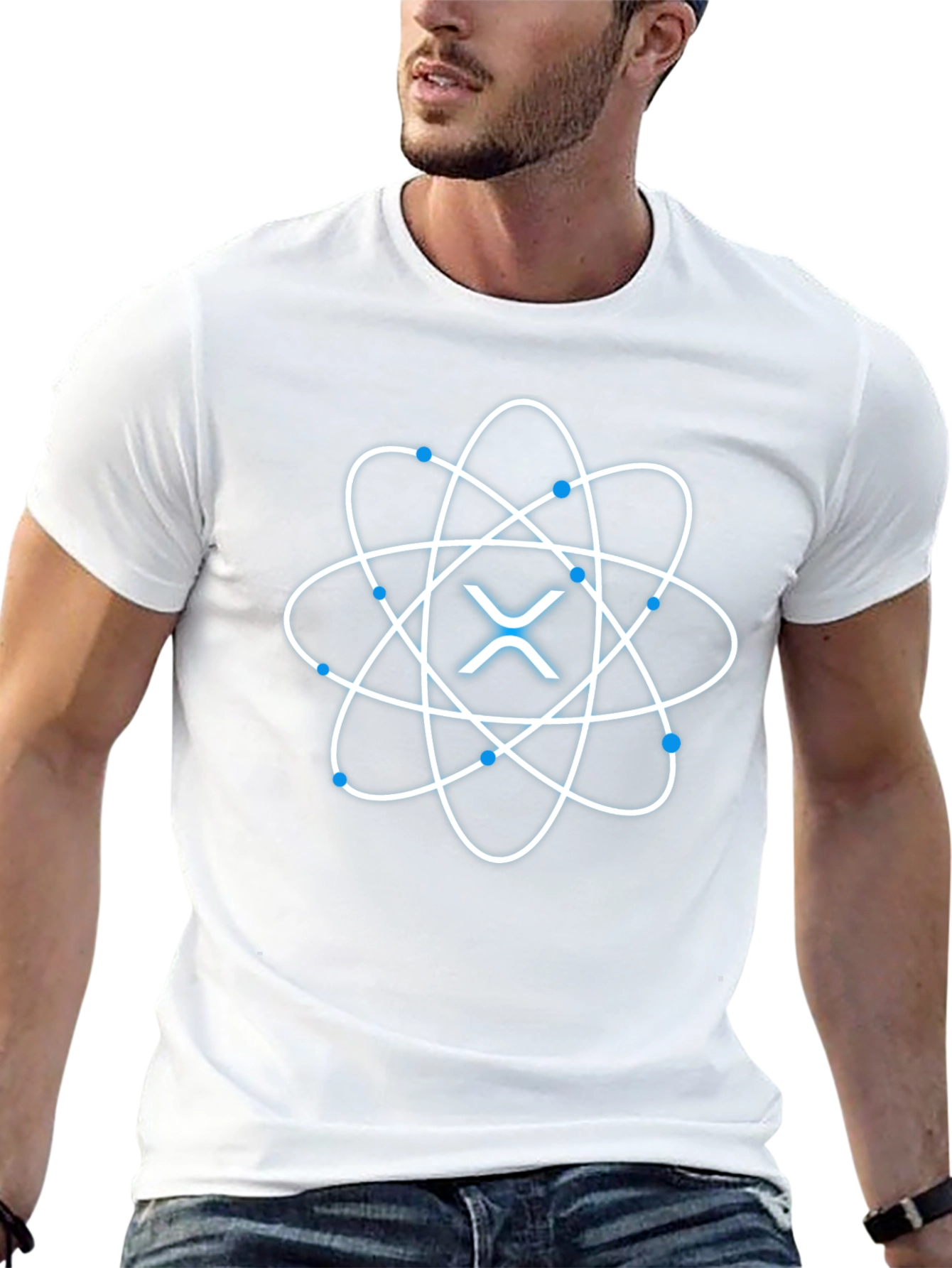 Atomic XRP Black T-Shirt - Stylish Crypto Apparel