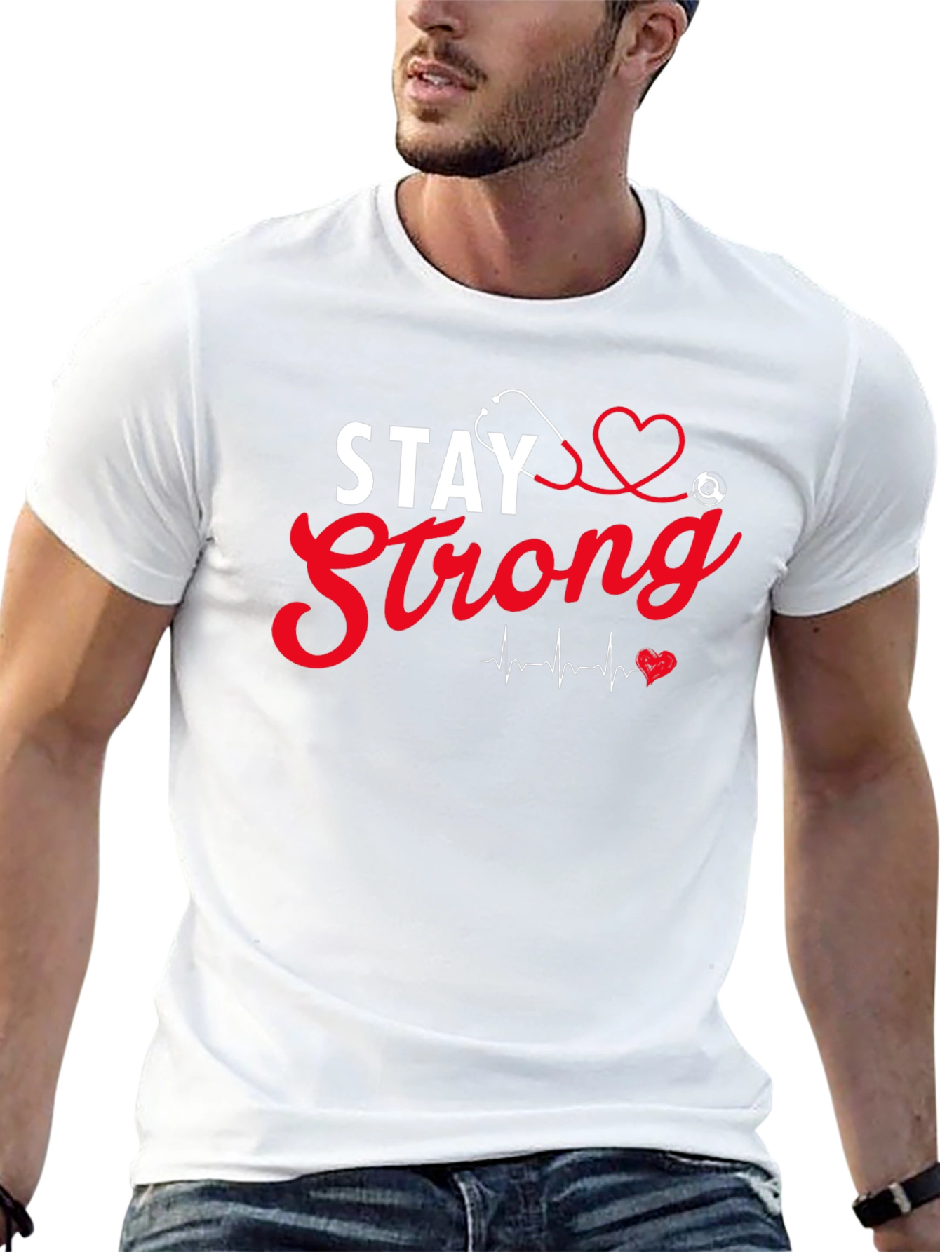 Stay Strong Graphic T-Shirt Black