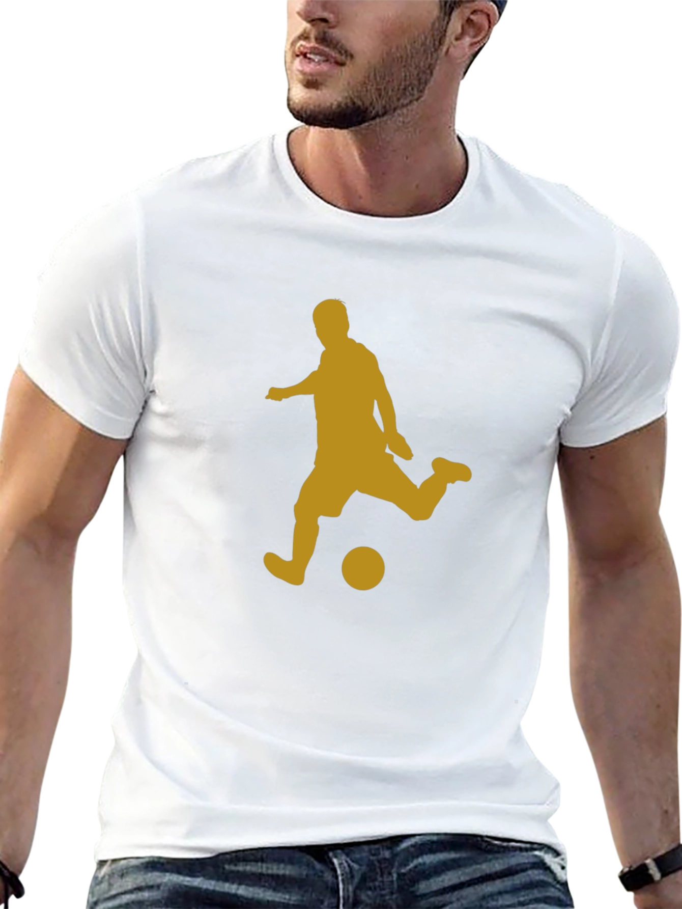 Soccer Silhouette Black T-Shirt