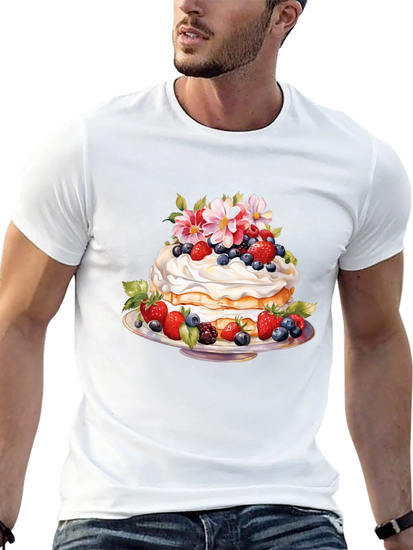 Sweet Berry Cake Graphic T-Shirt