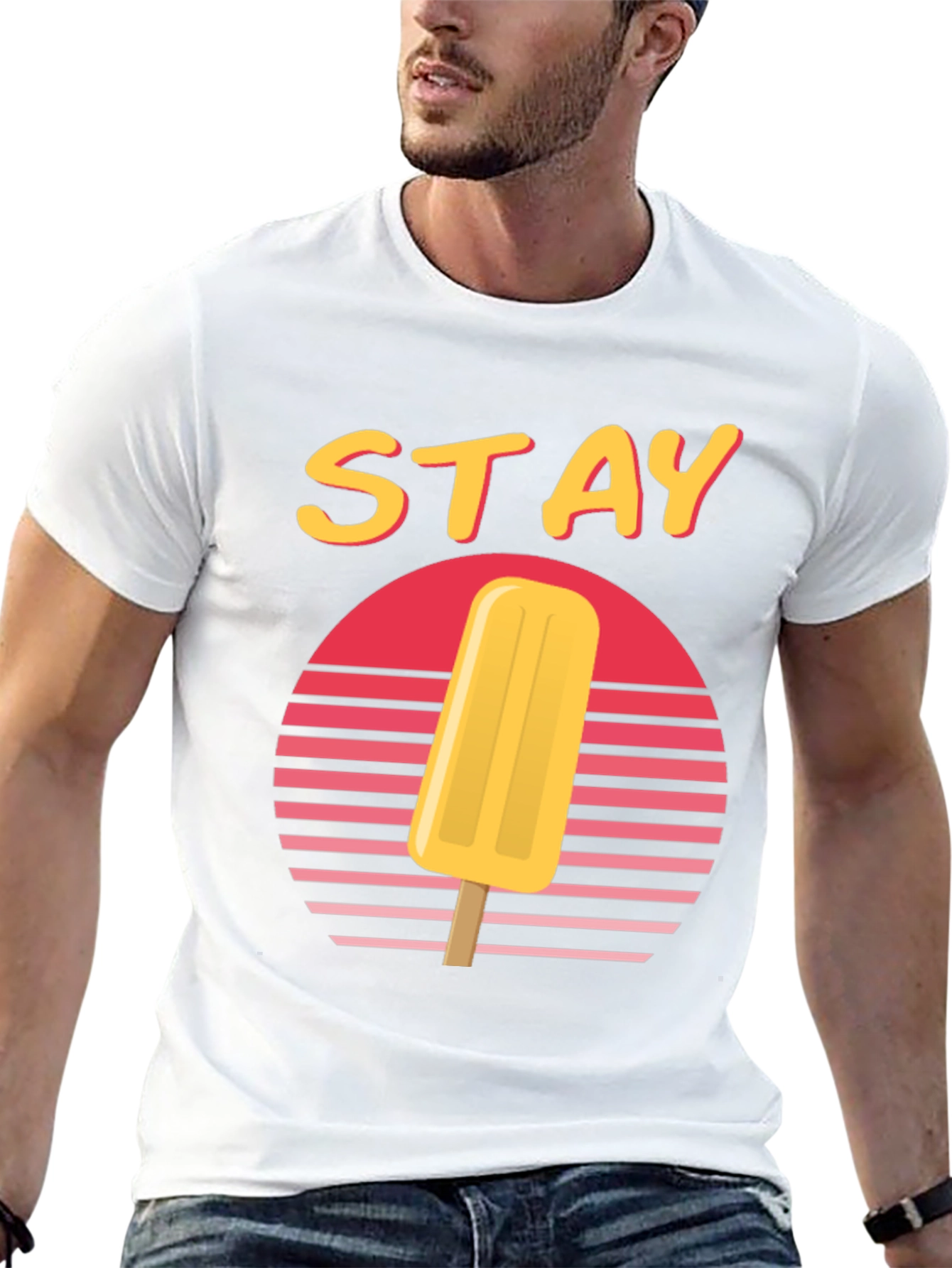 Retro Sunset Popsicle T-Shirt - Stay Cool