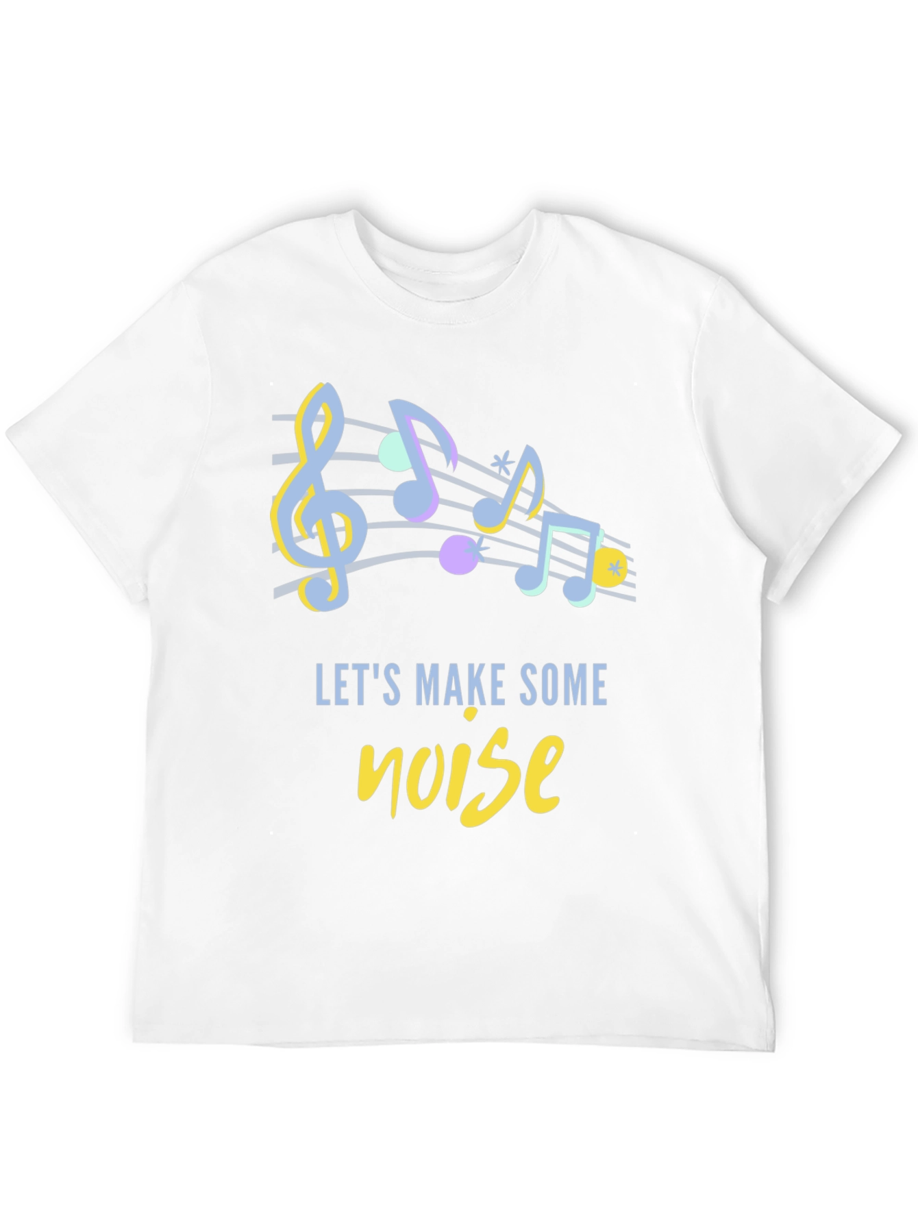 Musical Notes Graphic Black T-Shirt