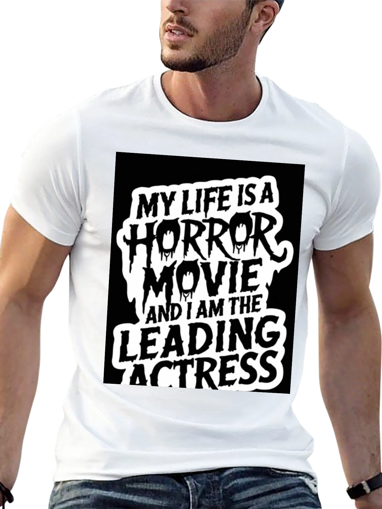 Horror Movie Leading Actress Graphic Tee