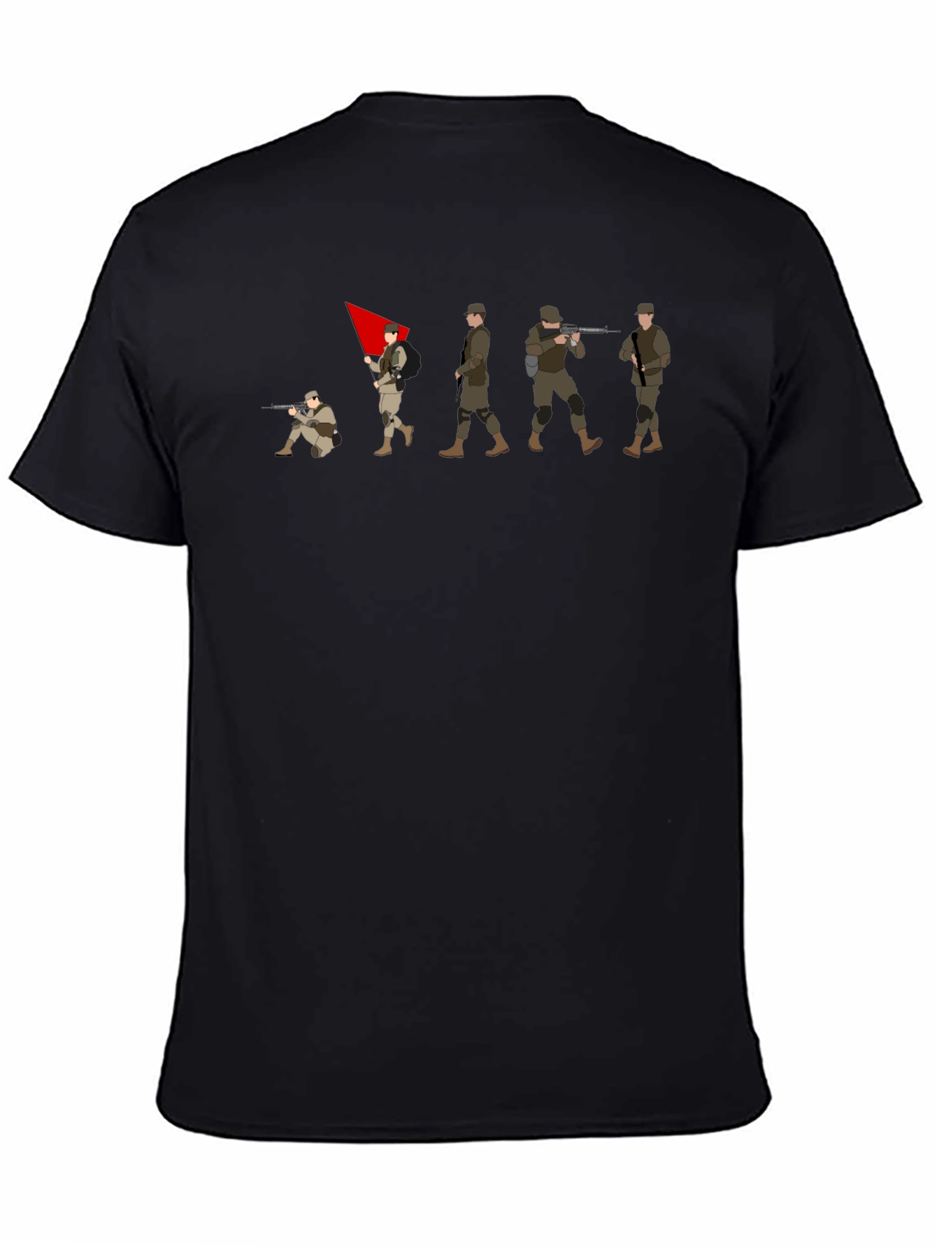 Graphic Print T-Shirt - Marching Soldiers Design