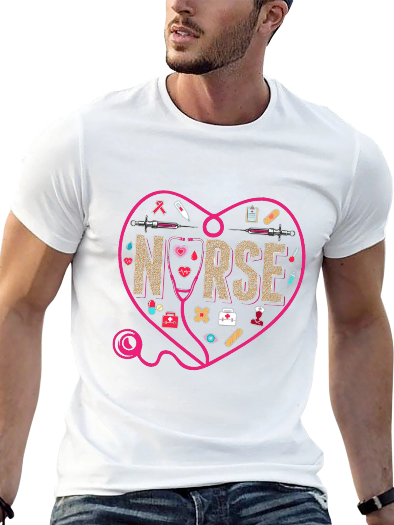 Nurse Heart Graphic T-Shirt