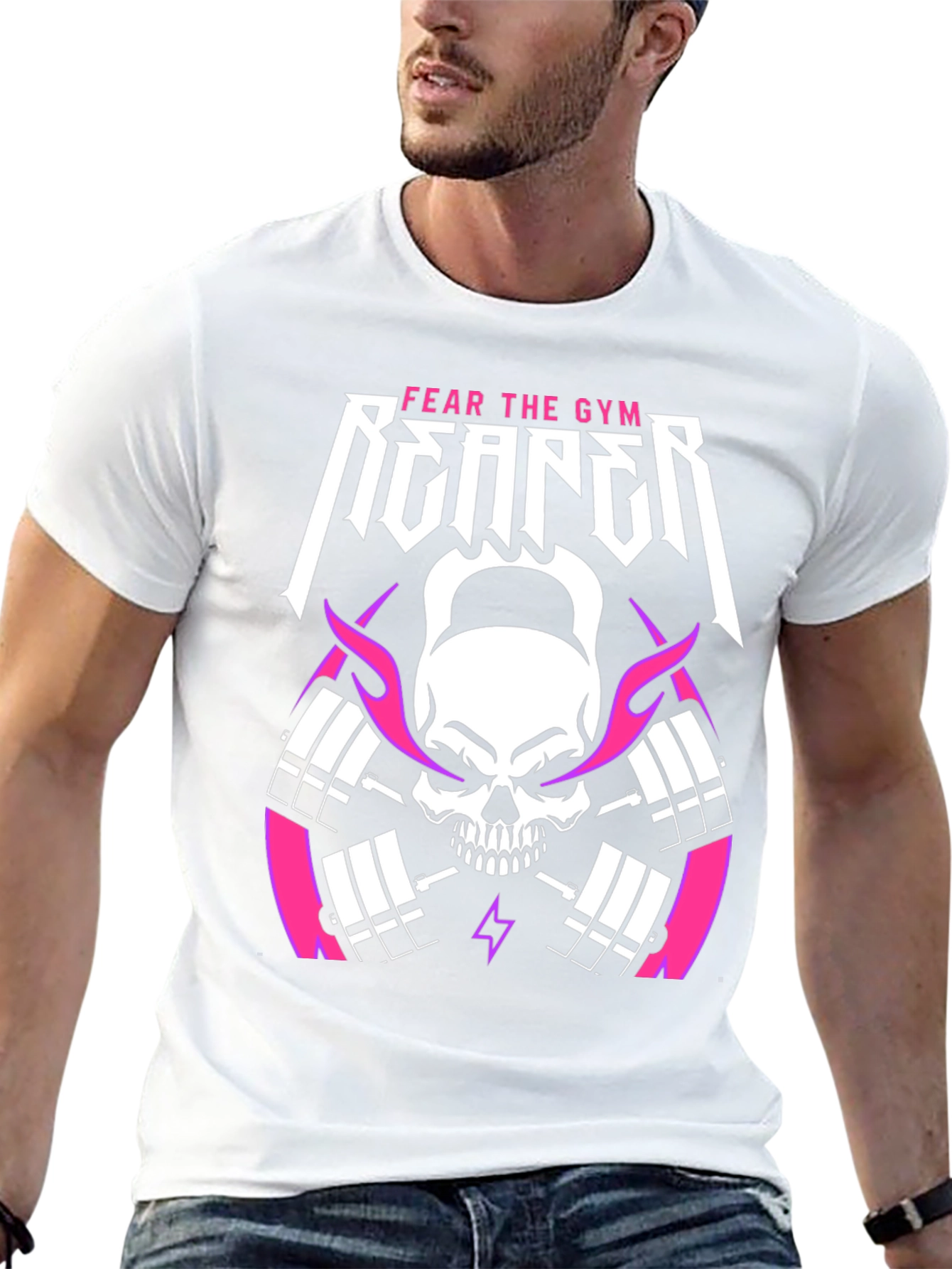 Fear the Gym Reaper T-Shirt - Fitness Graphic Tee