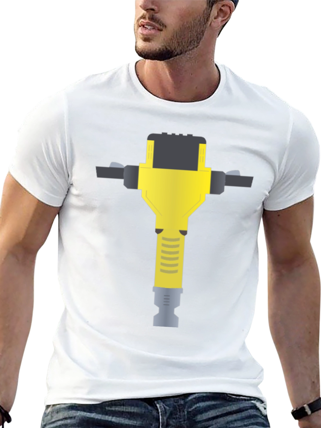 Jackhammer Graphic Tee - Construction Worker Gift