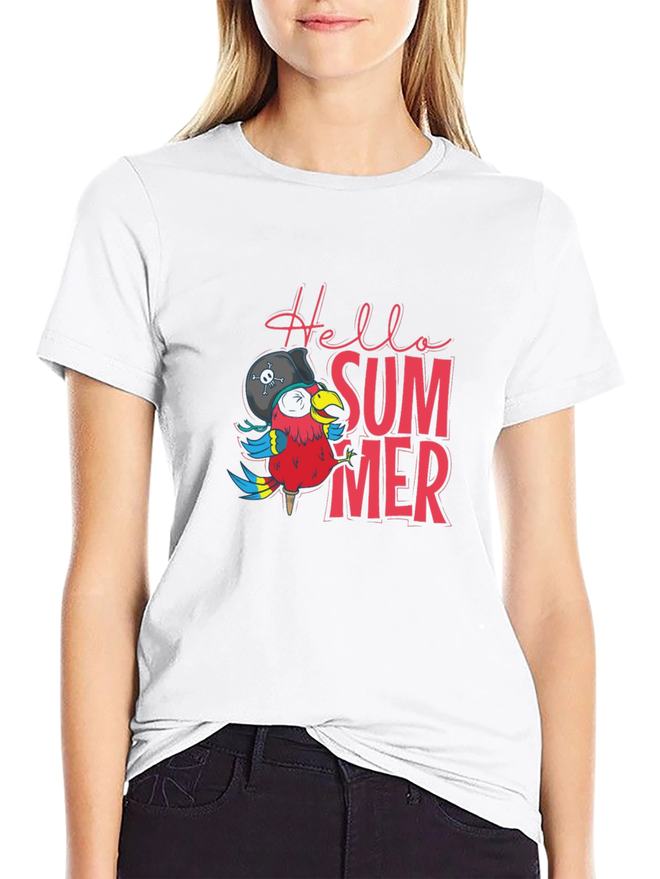 Hello Summer Parrot T-Shirt