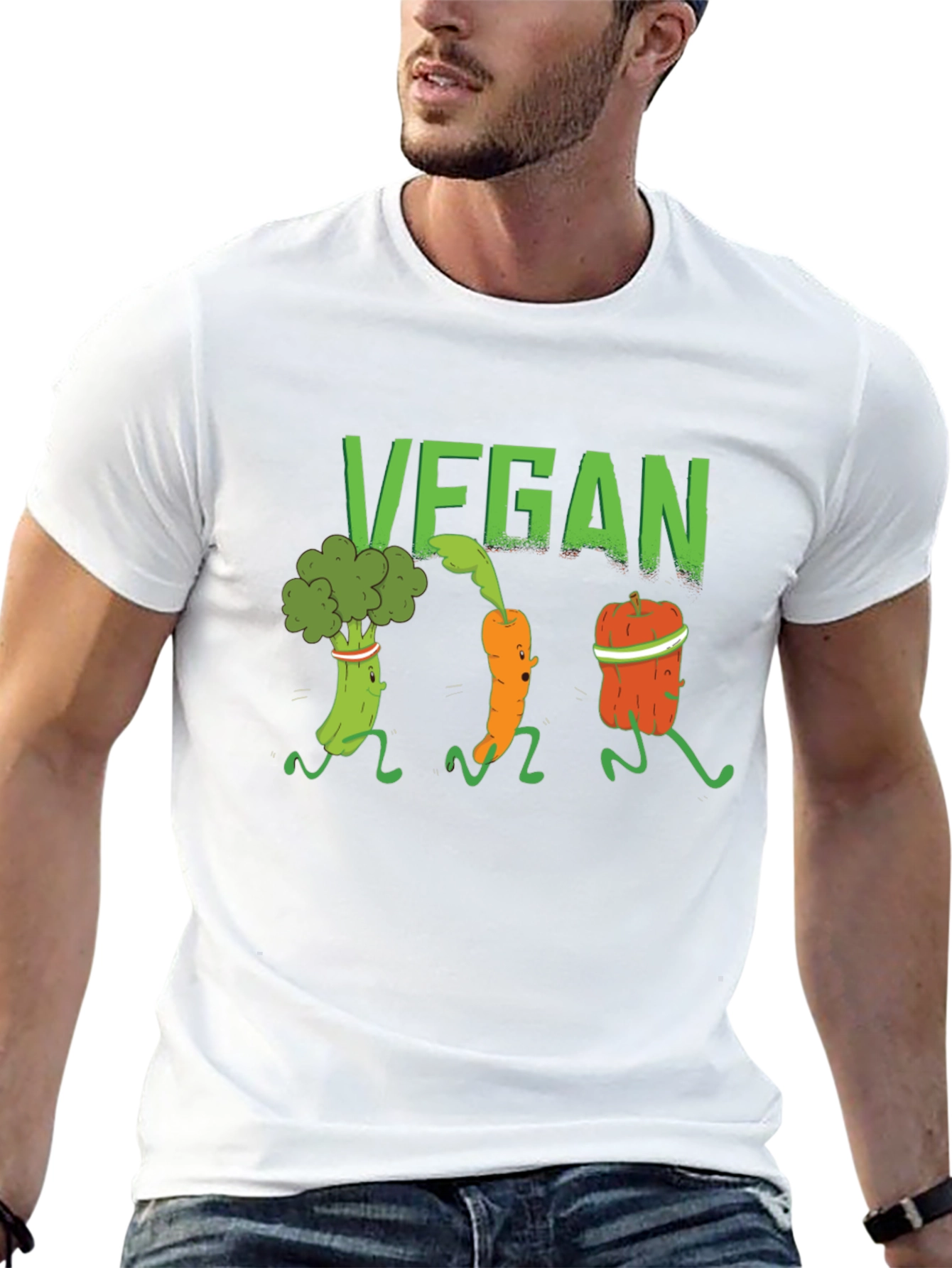Vegan Vegetable Run Graphic T-Shirt