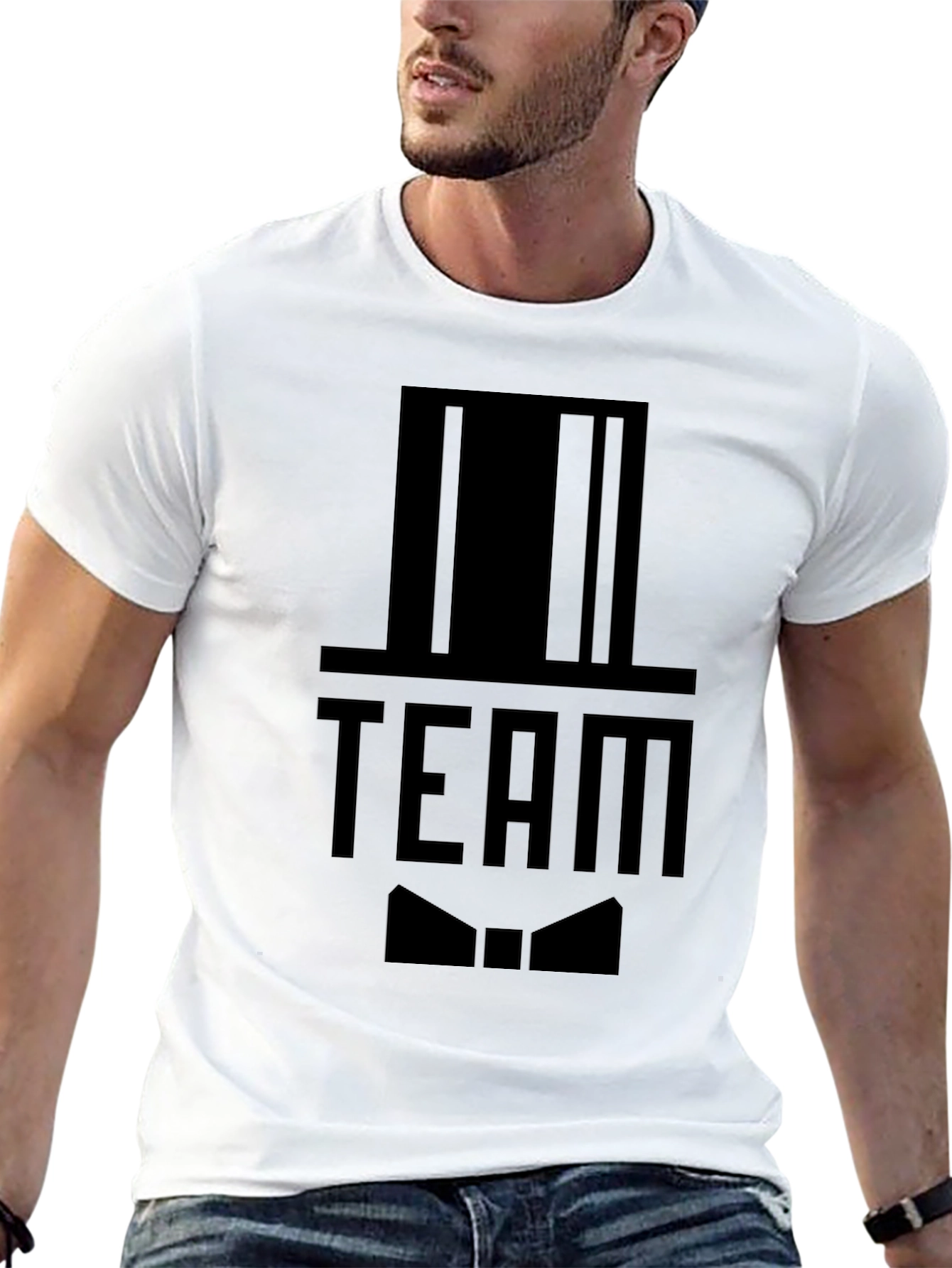 Team Top Hat Bow Tie Graphic T-Shirt