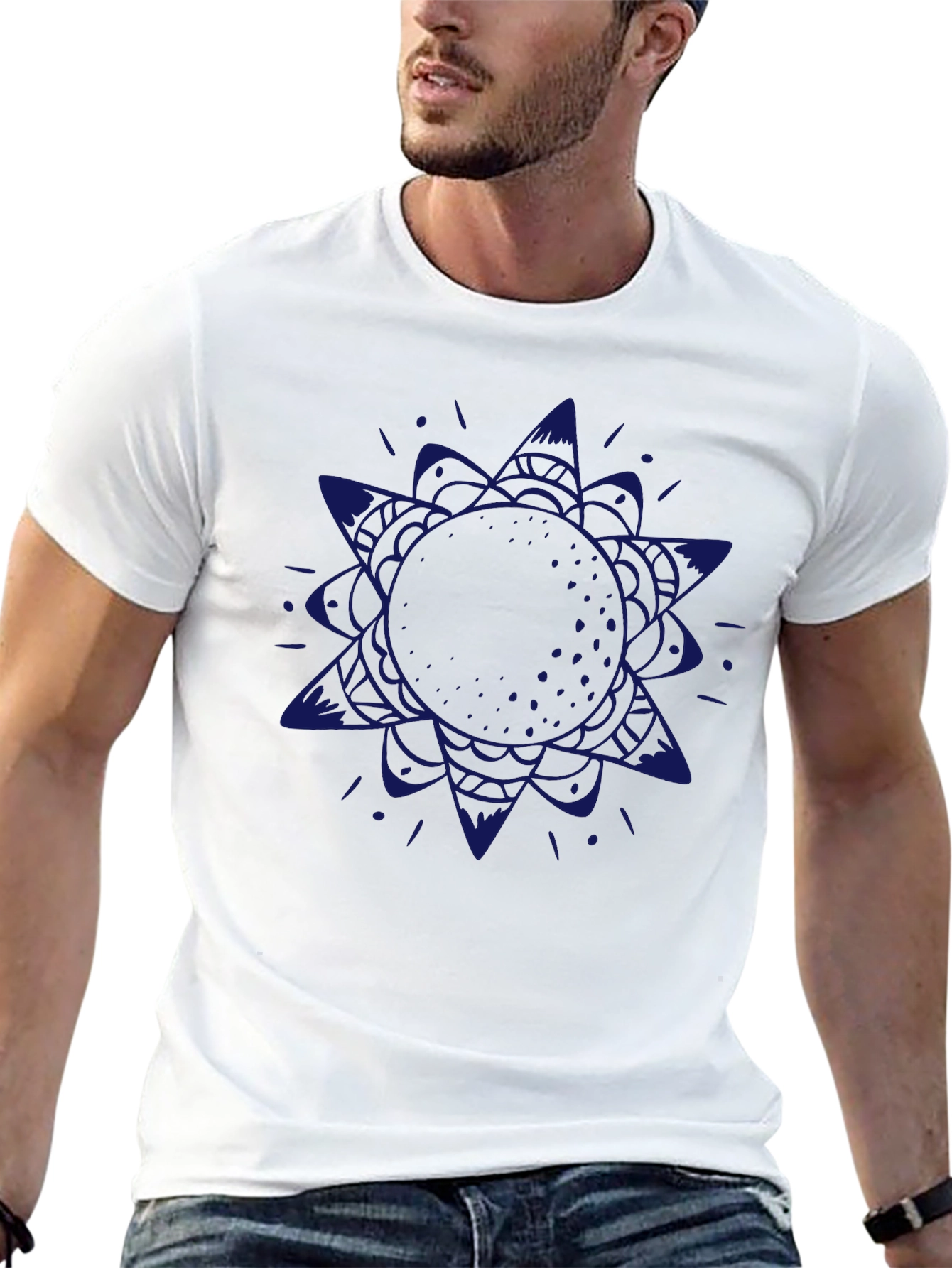 Geometric Sun Graphic Tee
