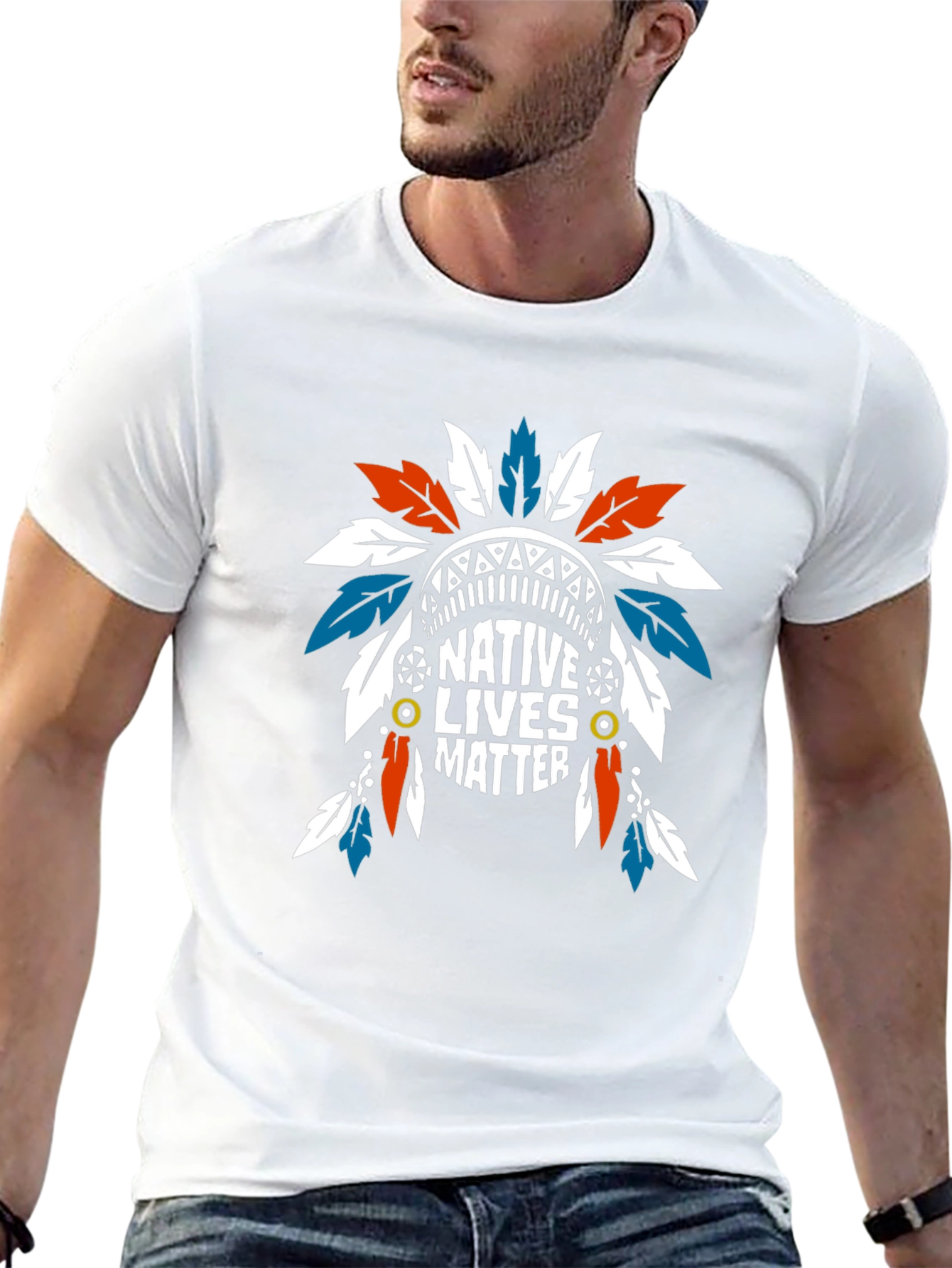 Native Lives Matter Graphic Tee - Black