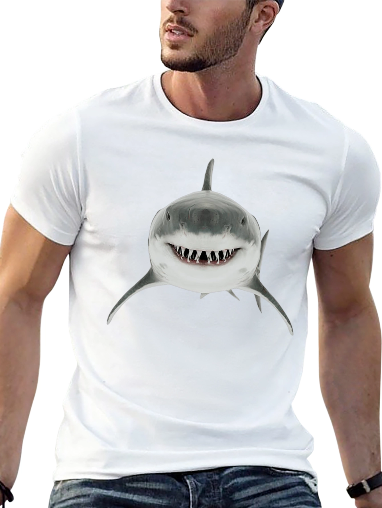Shark Graphic Tee - Bold Black T-Shirt
