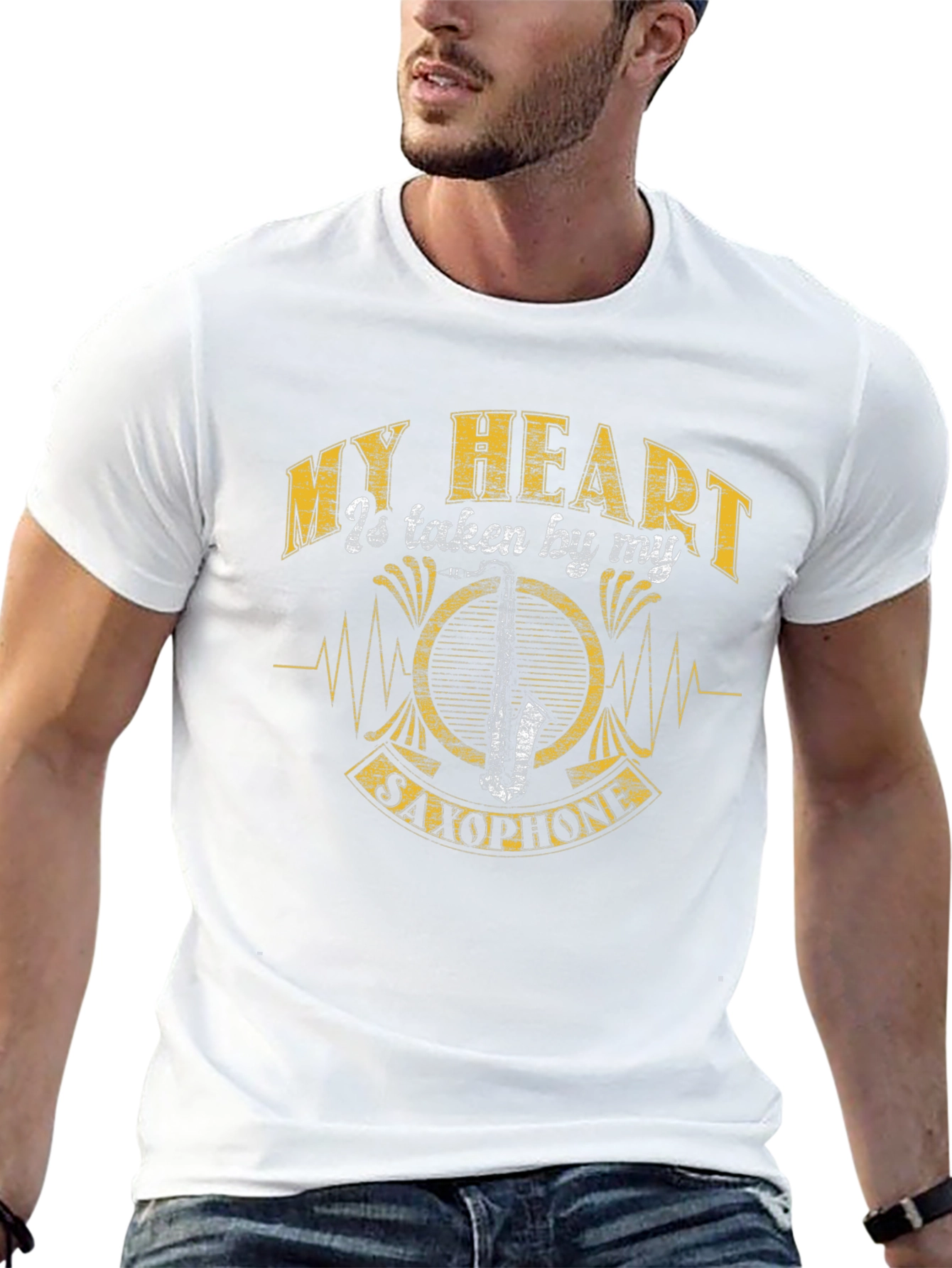 My Heart Saxophone Graphic Tee