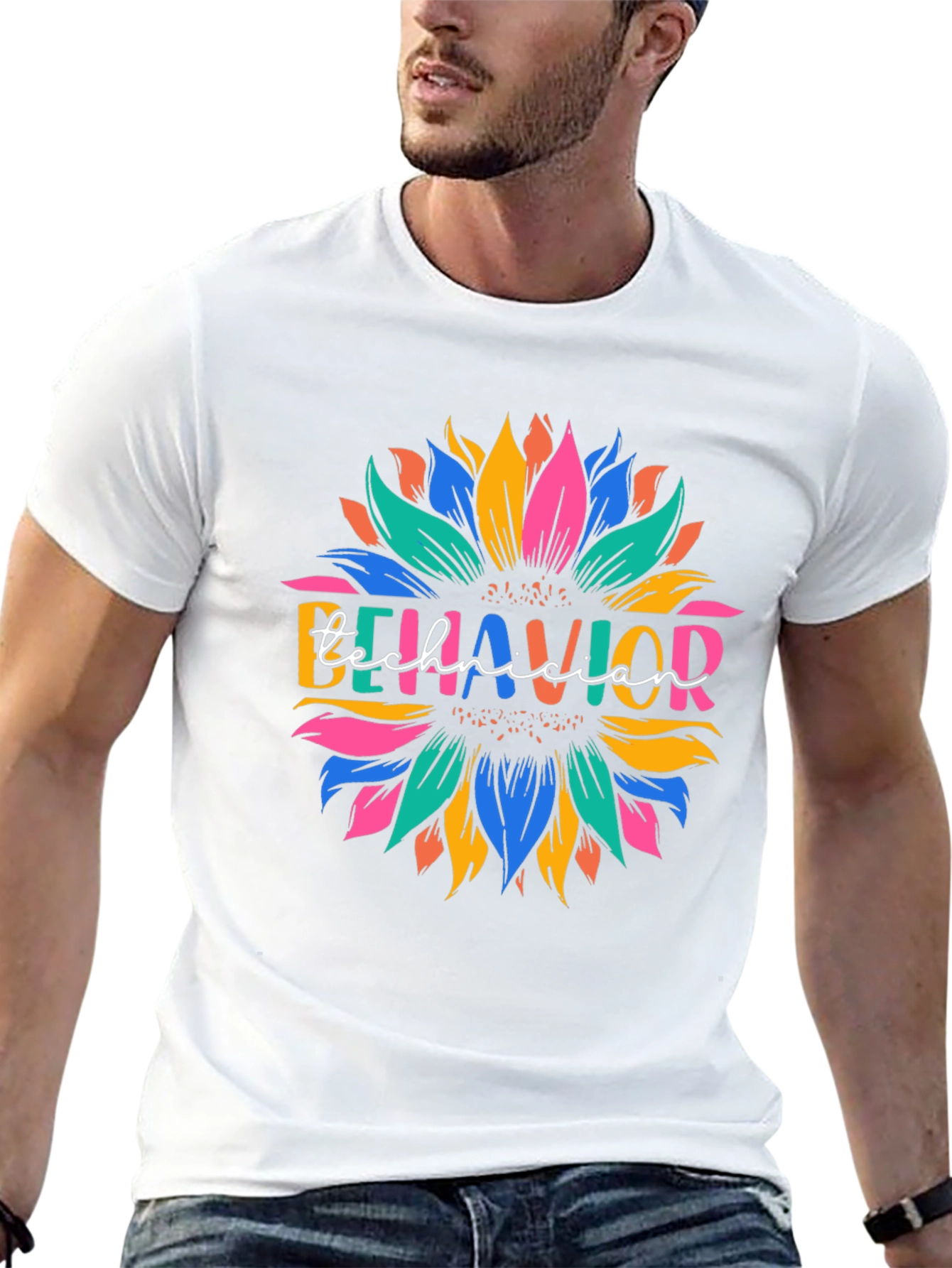 Behavior Technician Sunflower Graphic T-Shirt