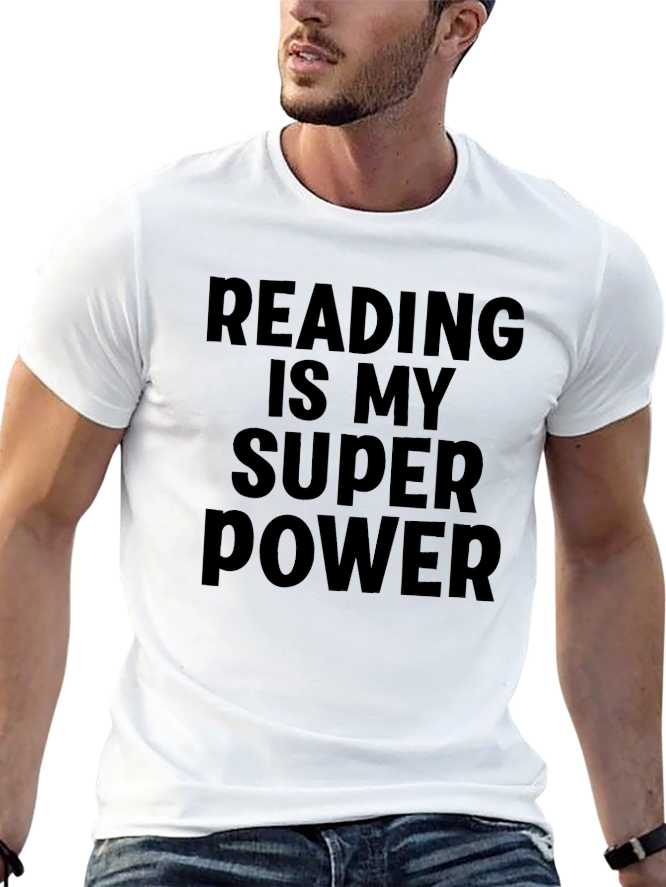 Reading is My Superpower Black T-Shirt