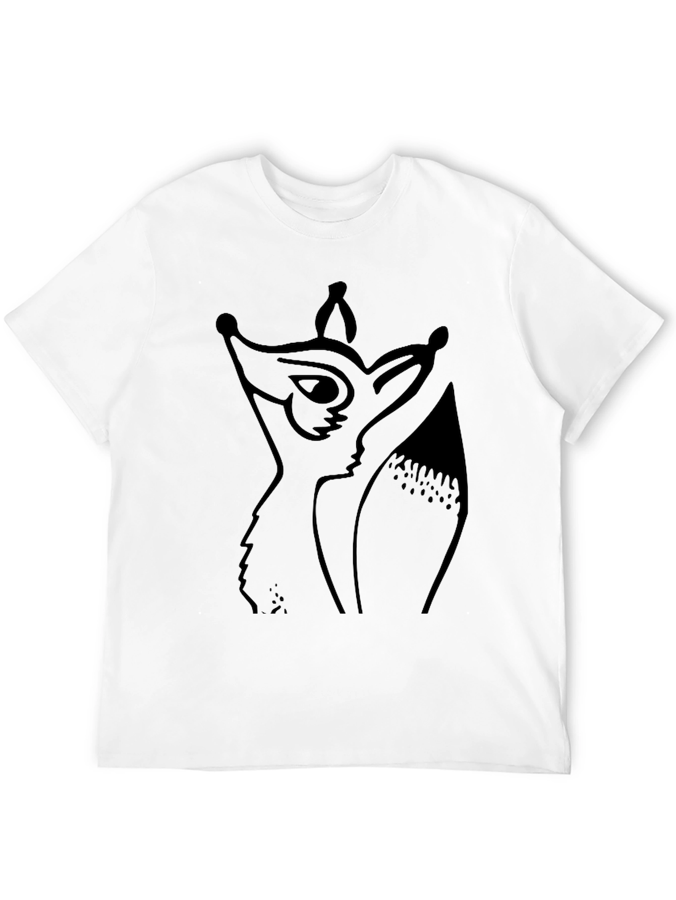 Fox Graphic Tee - Black Cotton Casual Top