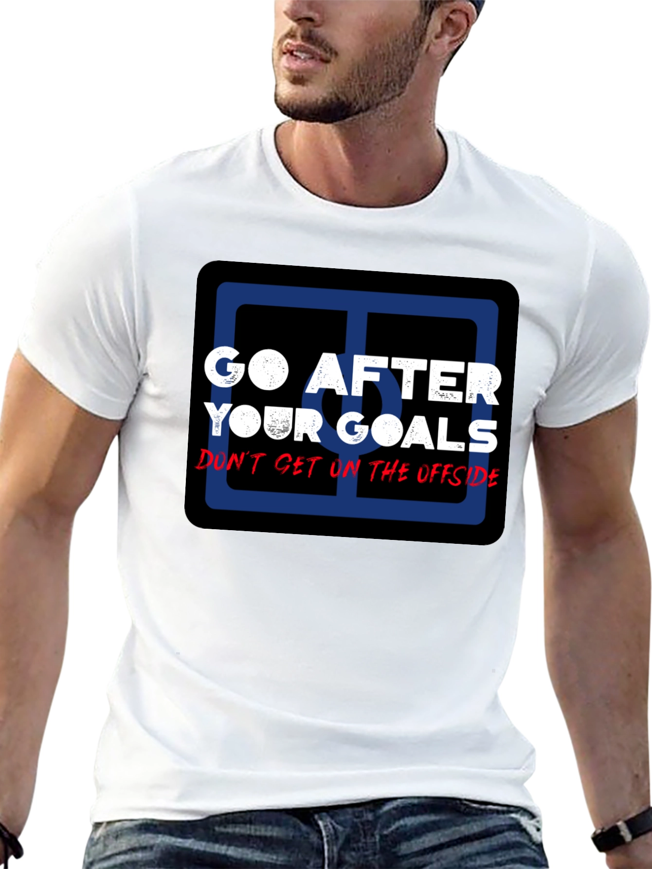 Go After Your Goals Black Graphic T-Shirt