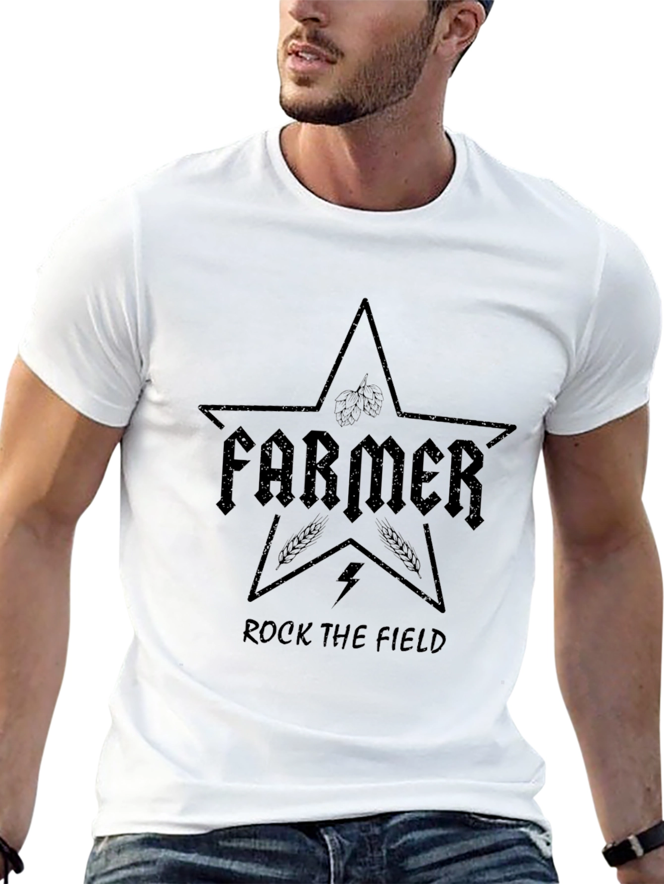 Farmer Rock the Field Graphic T-Shirt