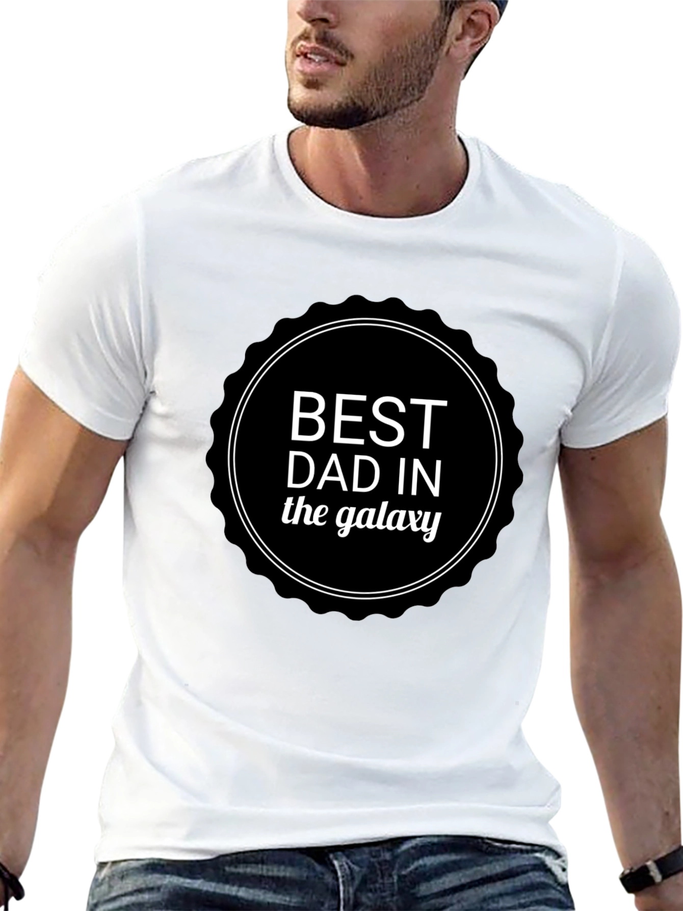 Best Dad in the Galaxy Mens Black T-shirt