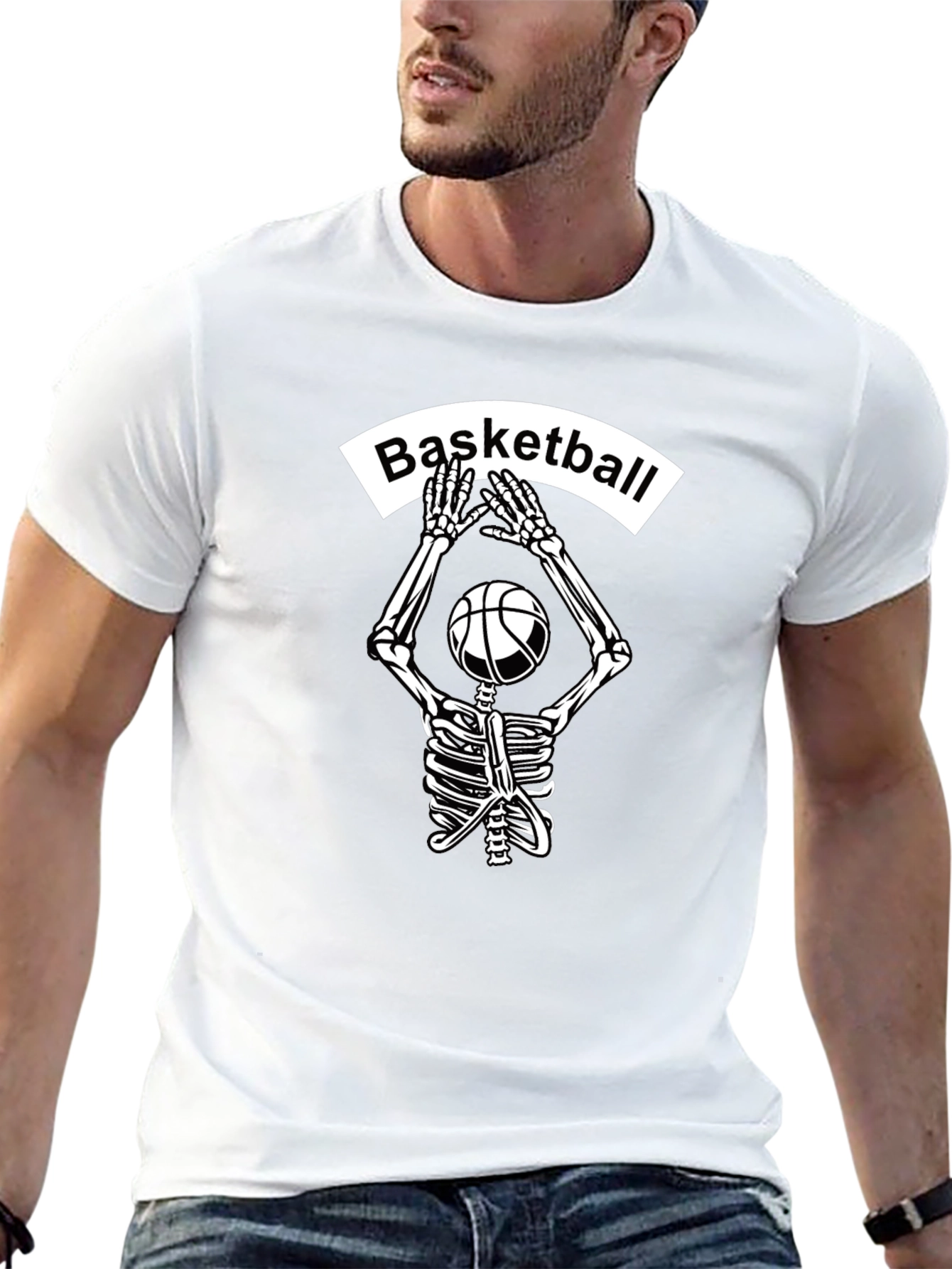 Skeleton Basketball T-Shirt