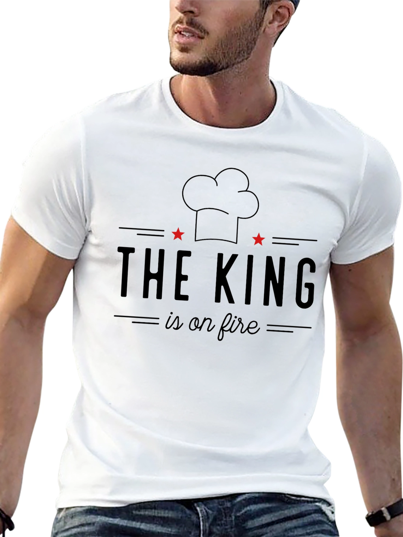 The King is on Fire Chef T-Shirt