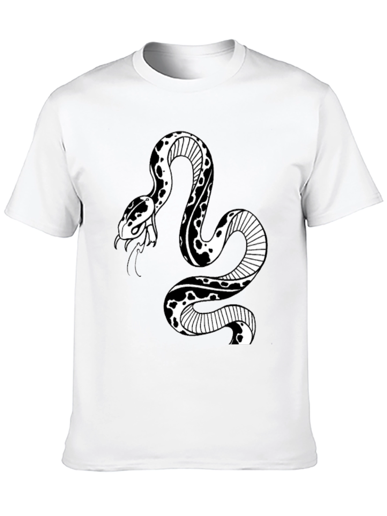 Black T-Shirt with Snake Graphic