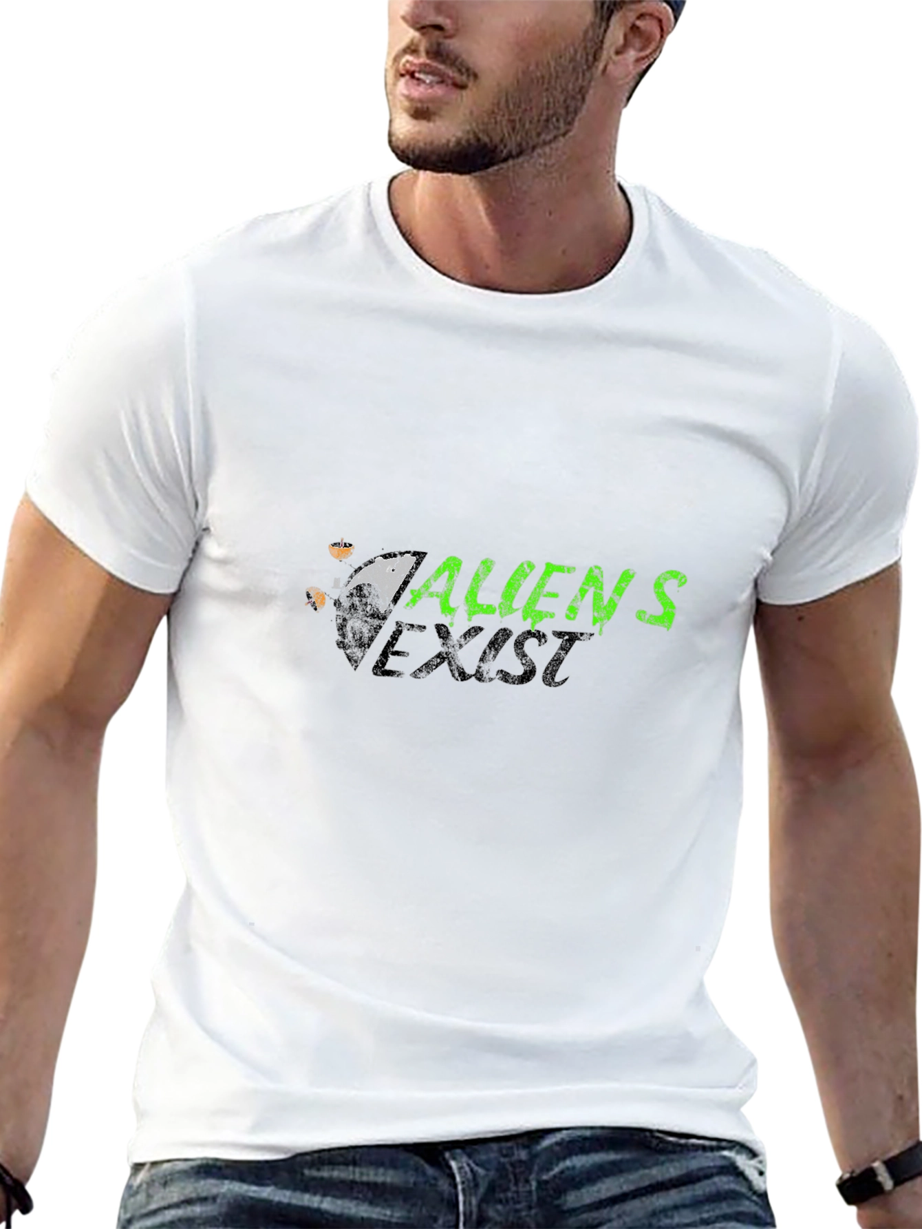 Aliens Exist Graphic T-Shirt - Black Tee
