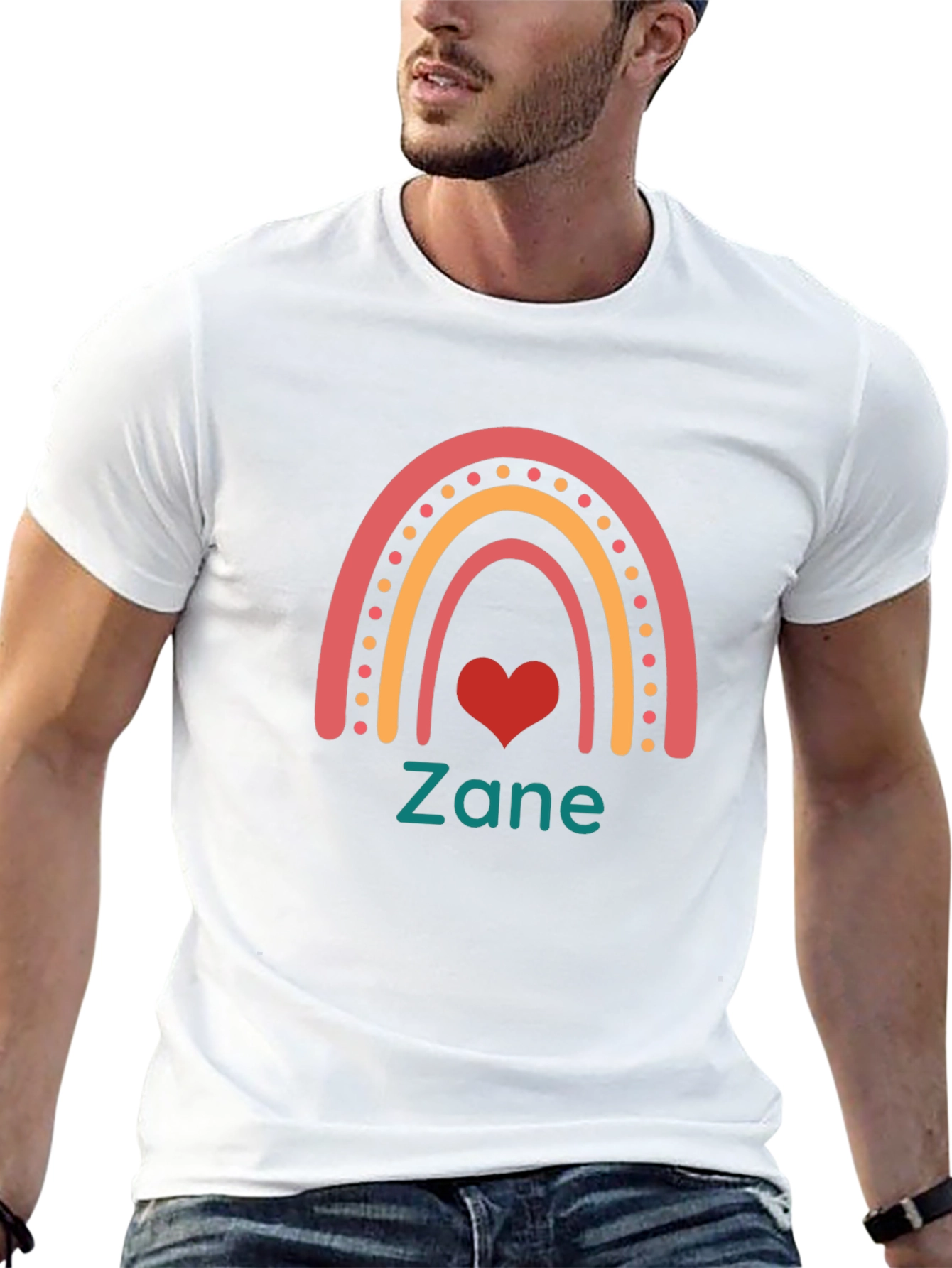Zane Rainbow Heart T-Shirt