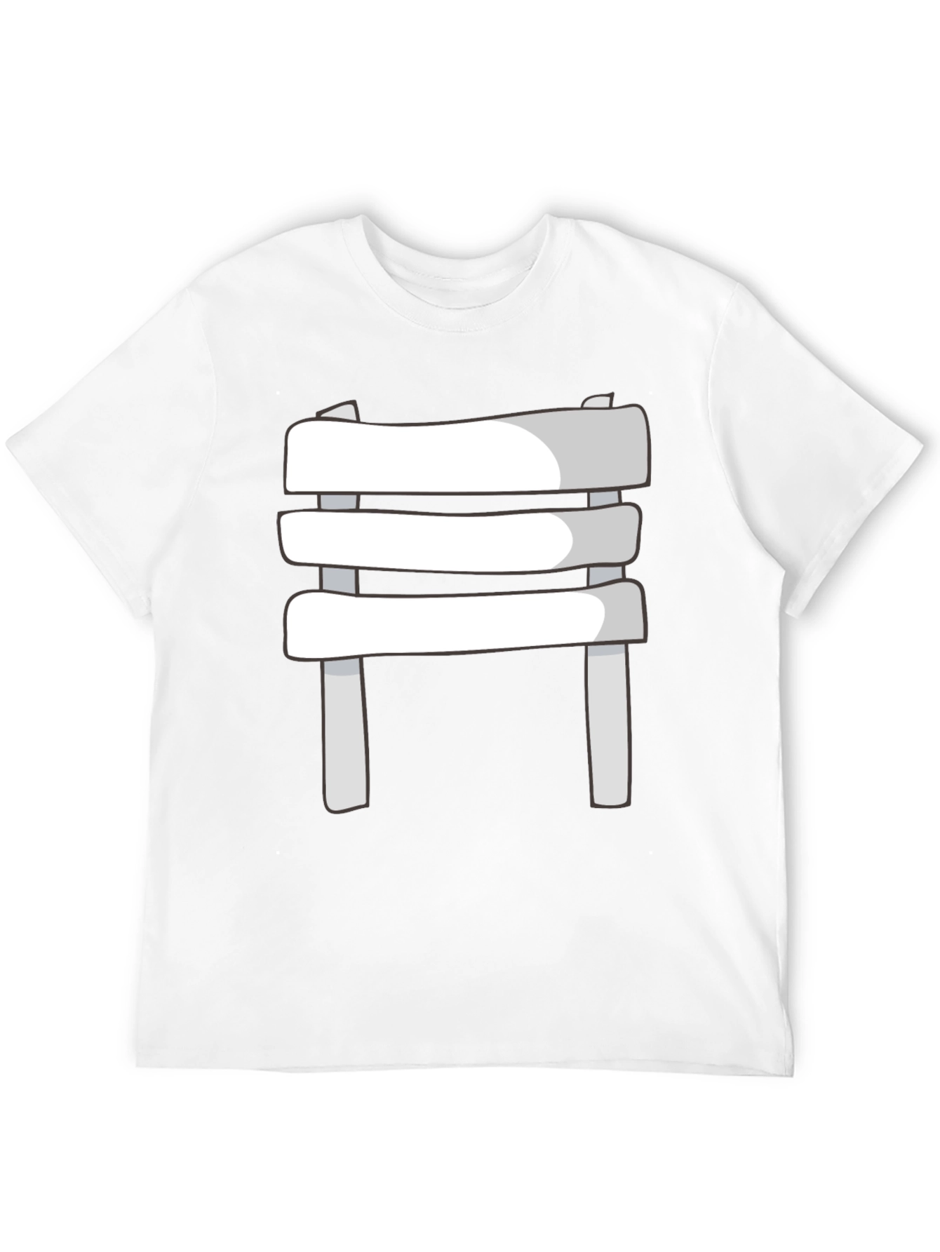 Novelty 3D Chair Graphic Tee - Black