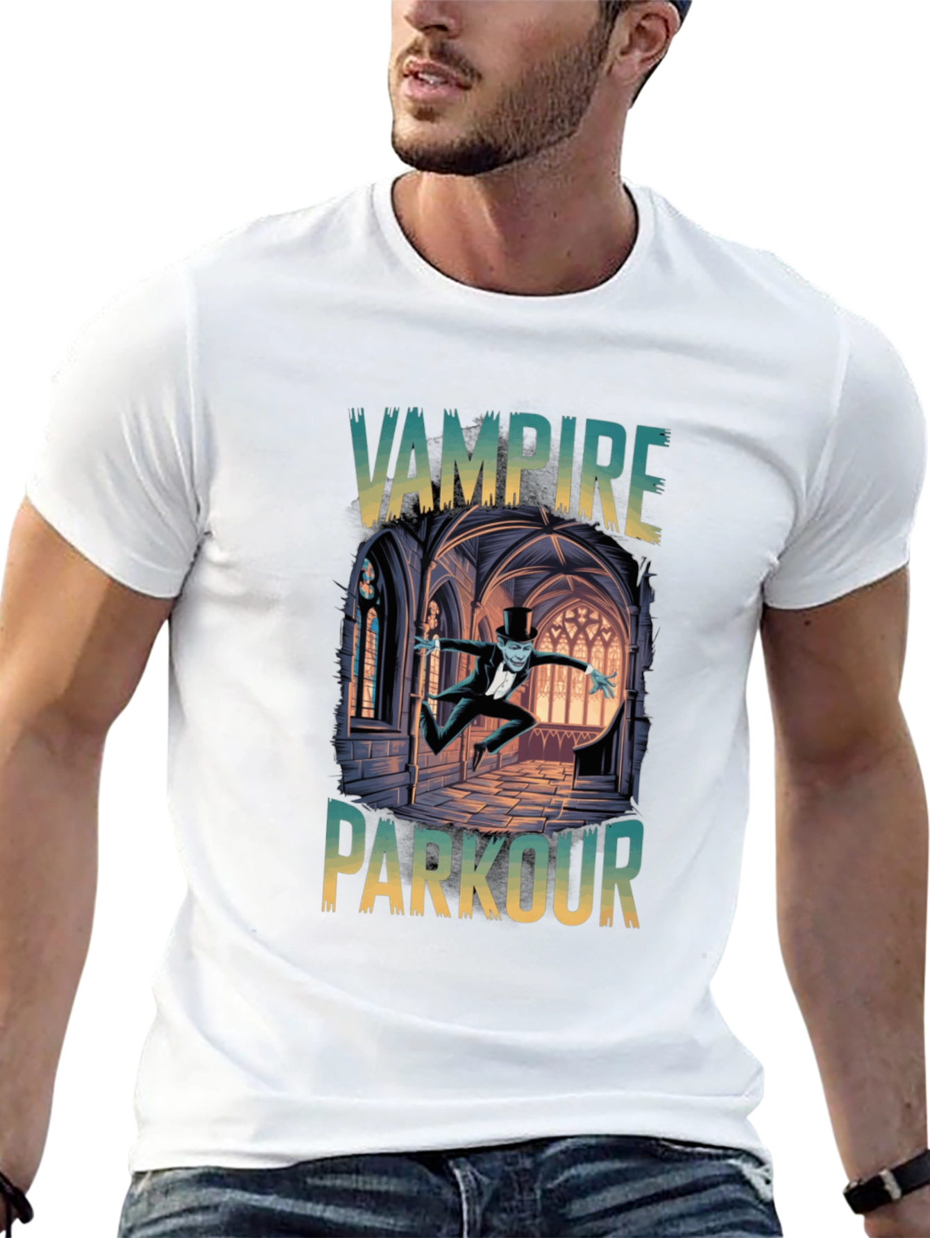 Vampire Parkour Graphic Tee