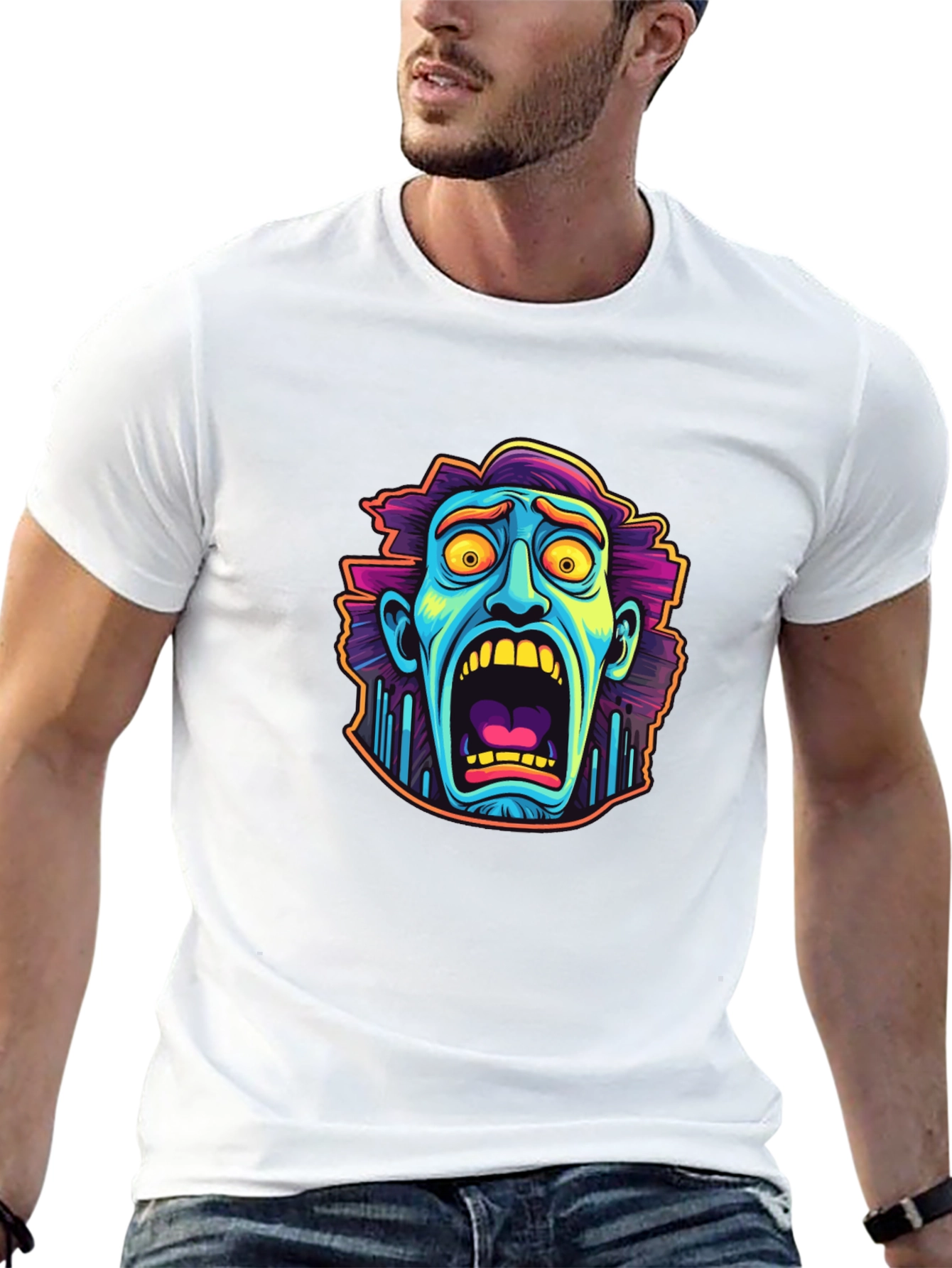 Monster Scream Black Graphic Tee