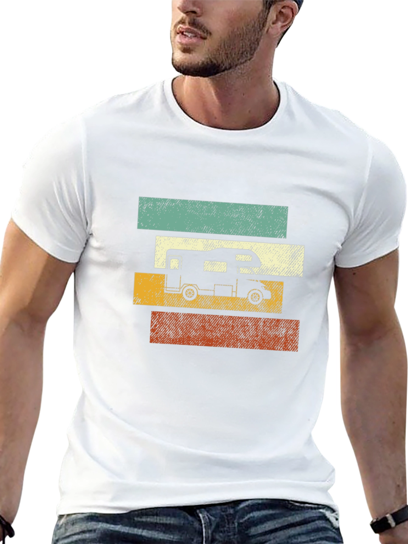 Retro Camper Graphic Tee - Camping Adventure T-Shirt