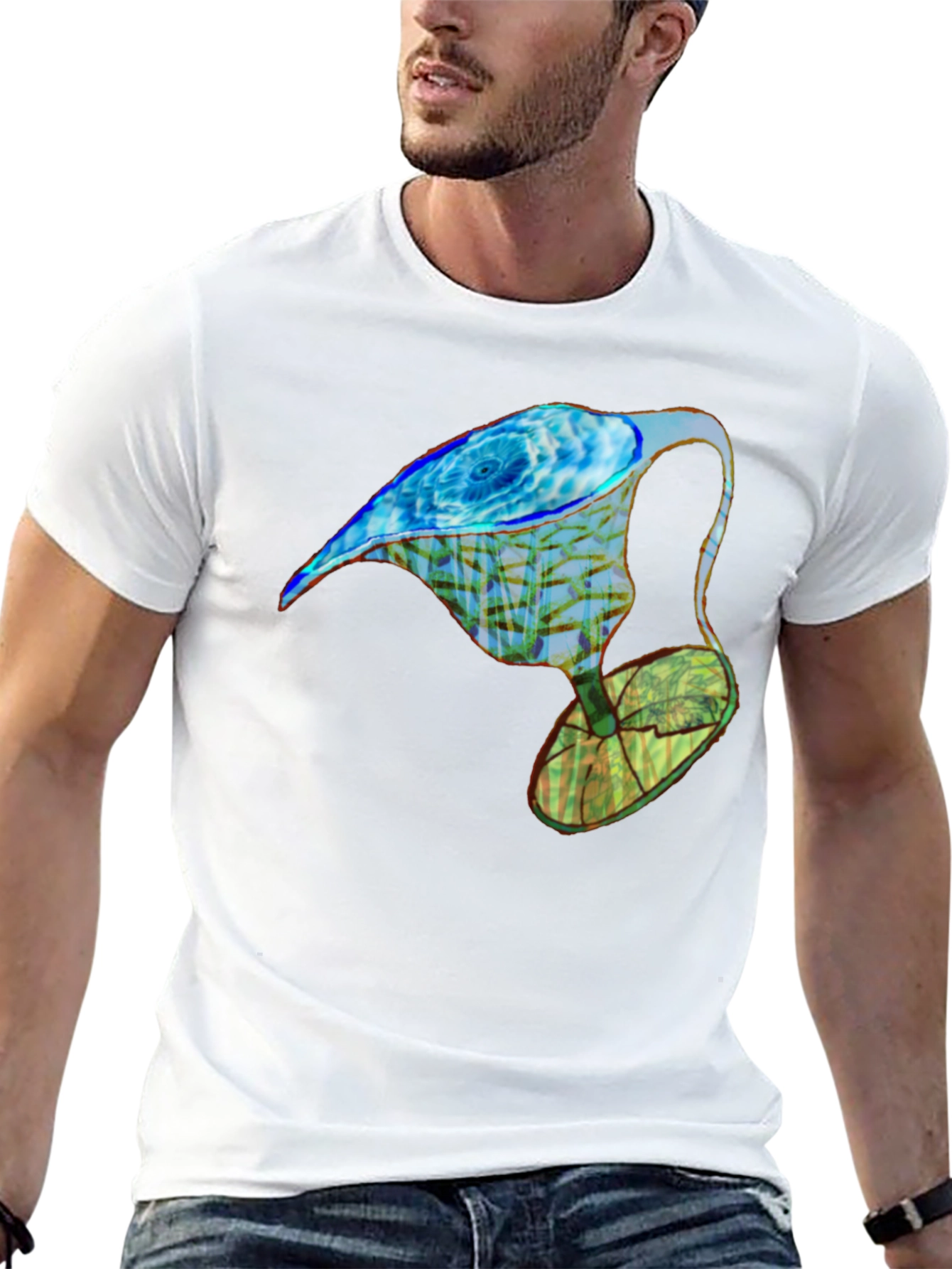 Abstract Water Drop Graphic Tee