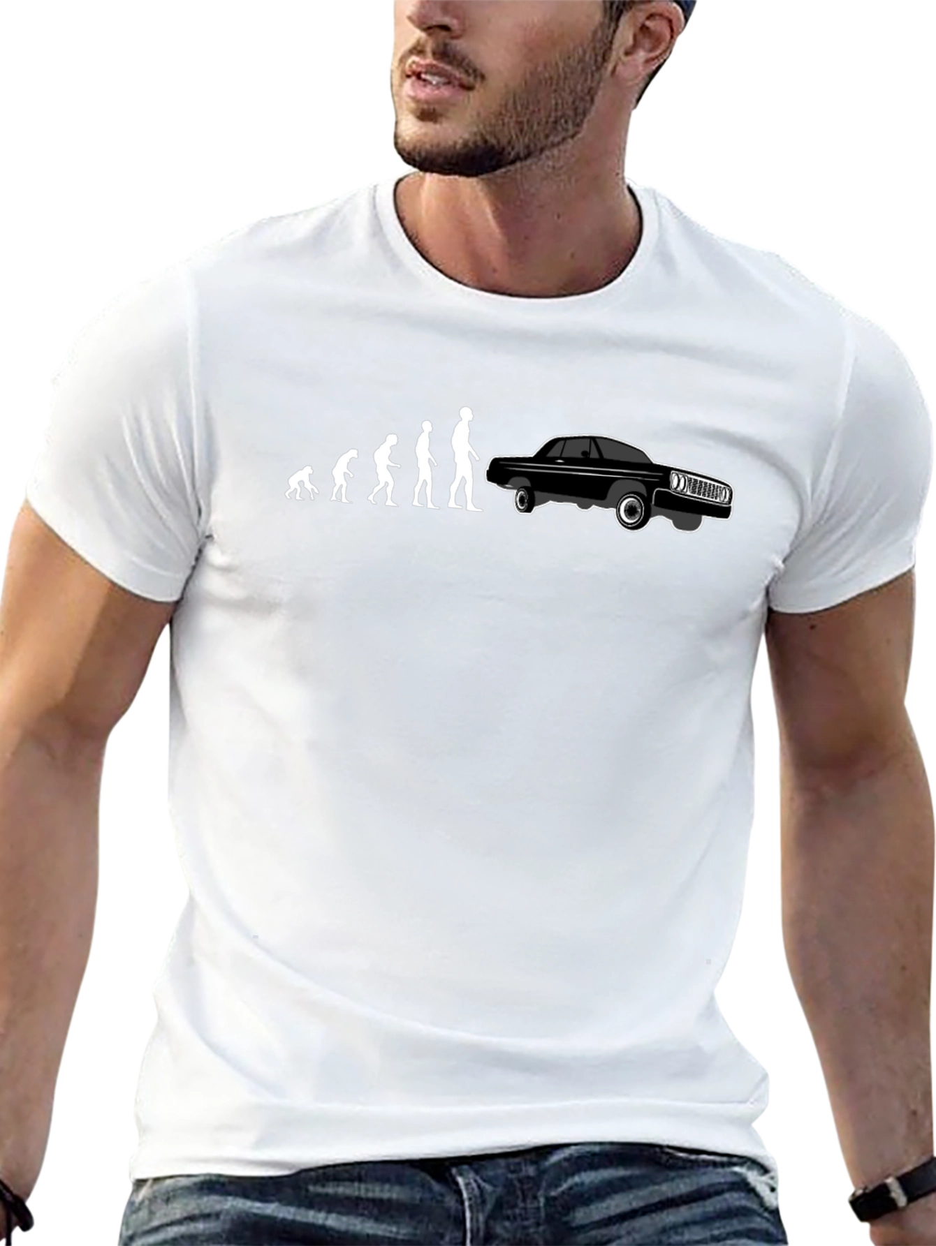 Evolution of Man and Car T-Shirt