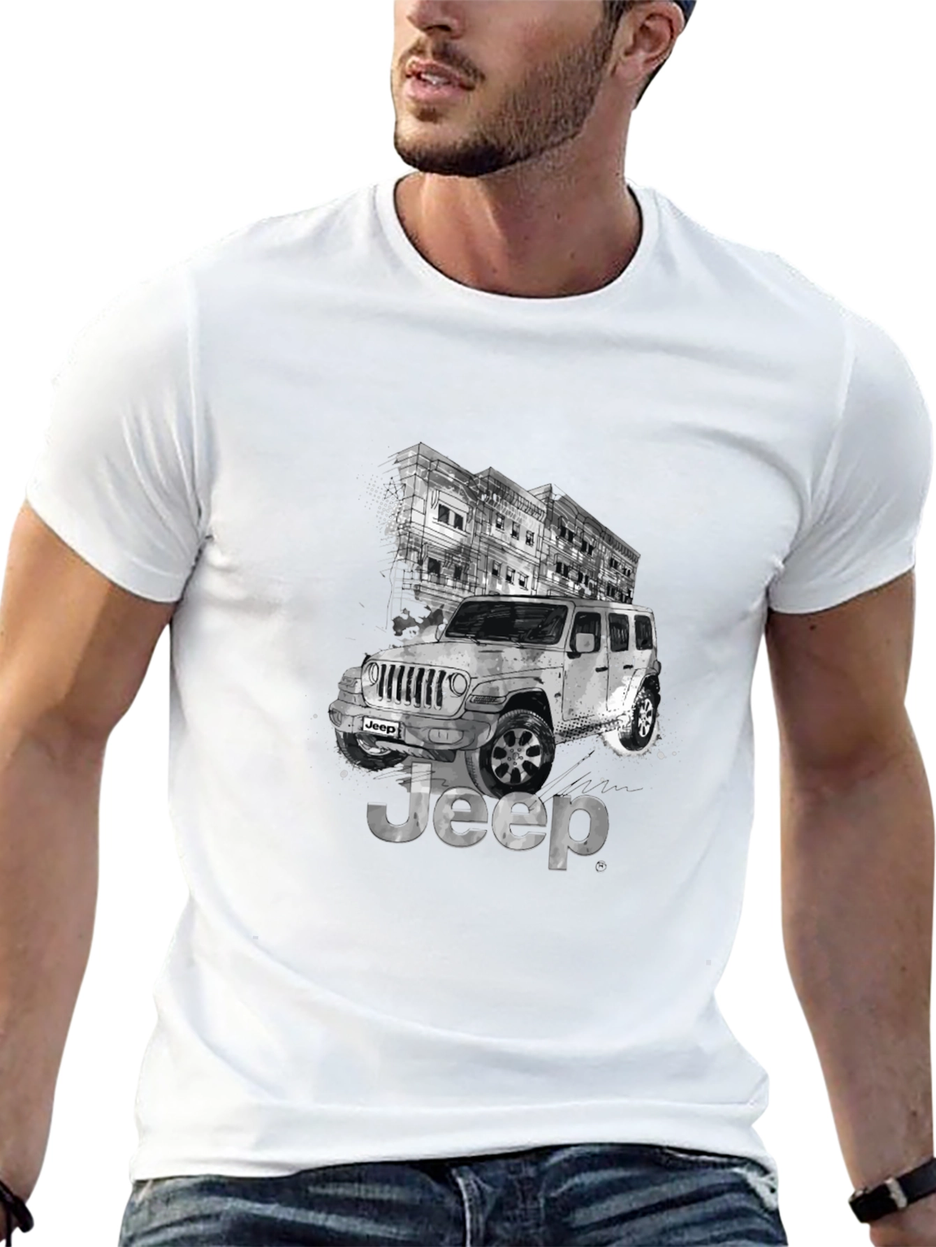 Jeep Graphic T-Shirt - Black Crew Neck Tee