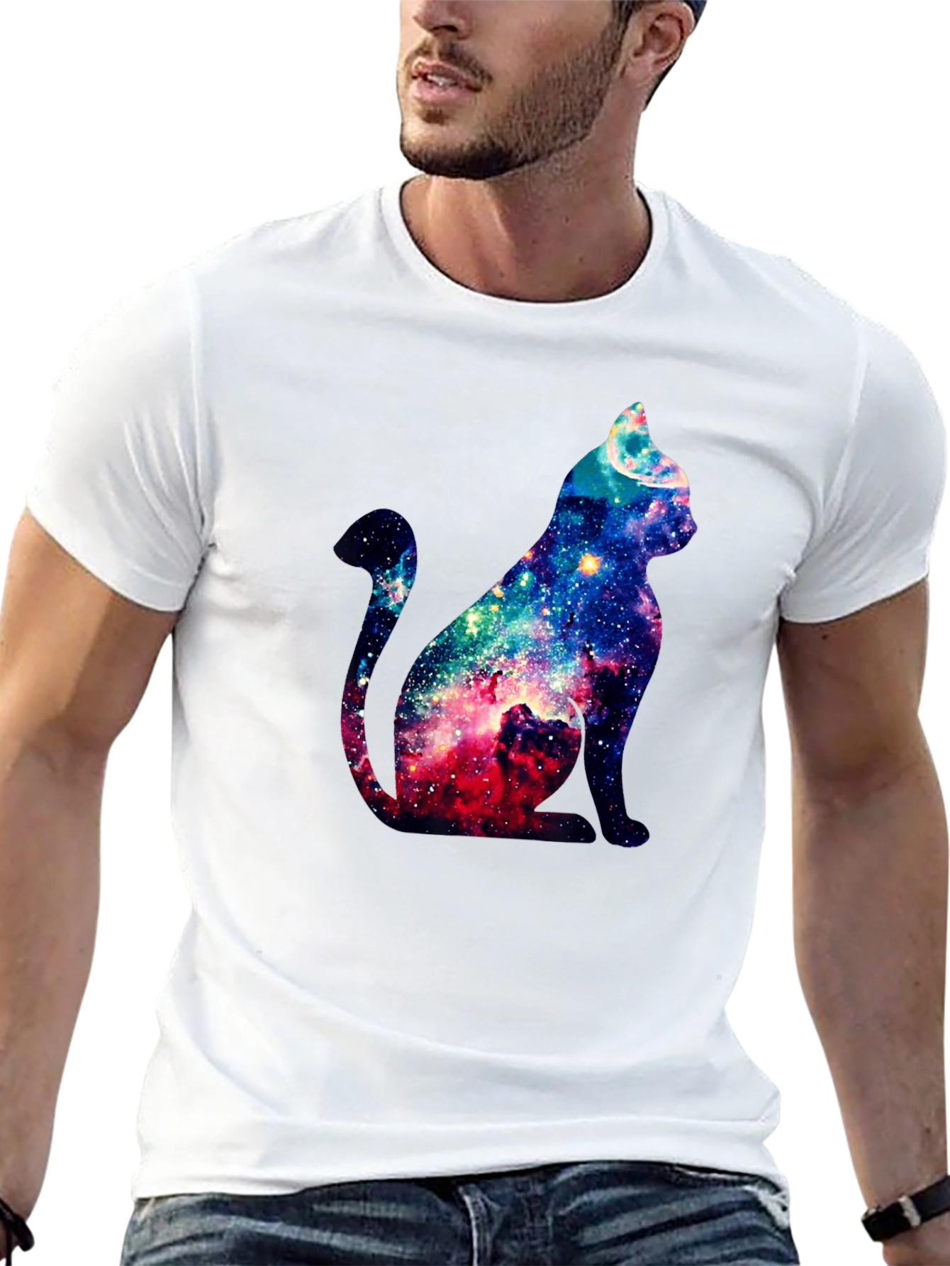Cosmic Cat Graphic T-Shirt
