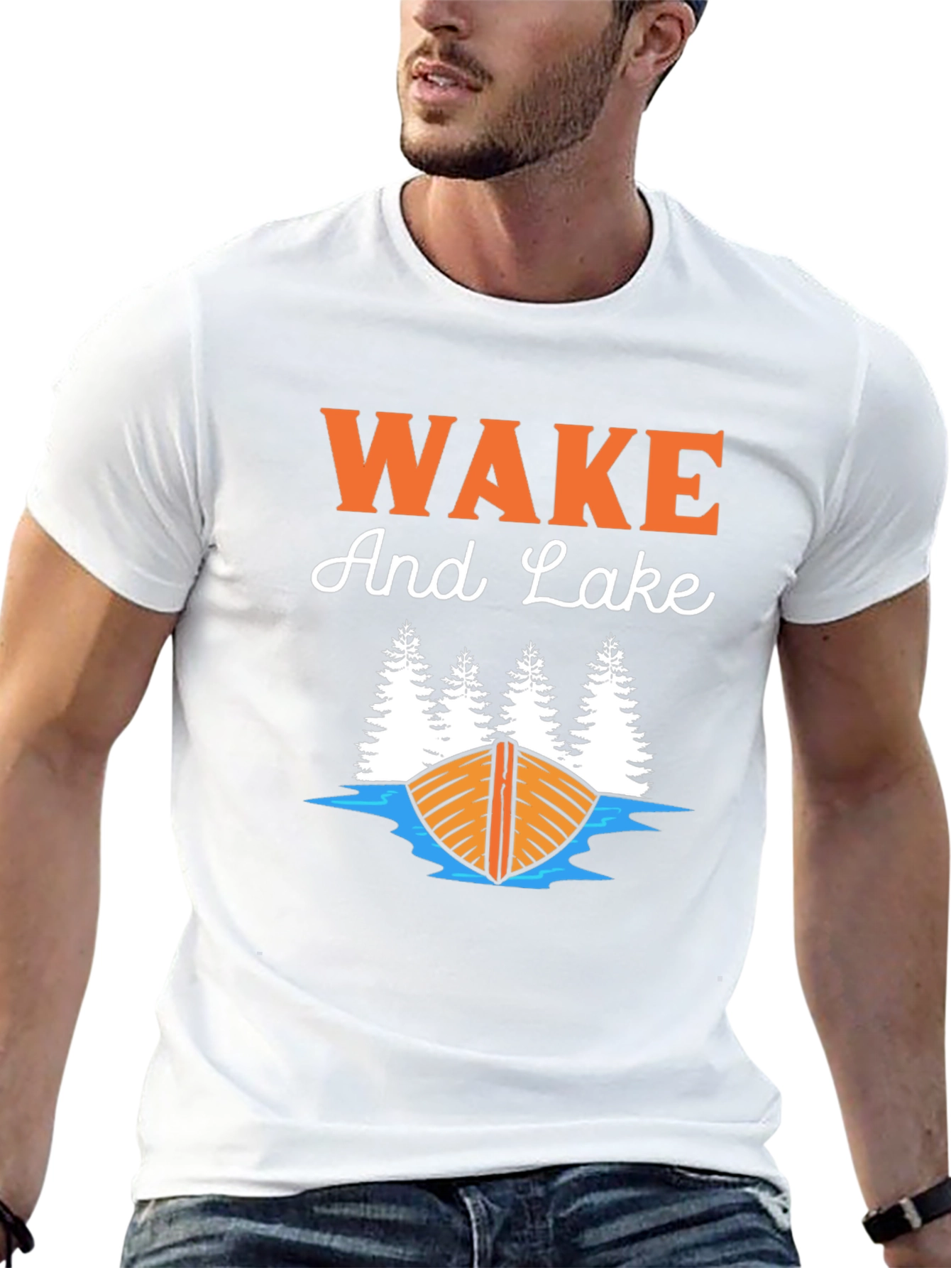 Wake and Lake T-Shirt - Black