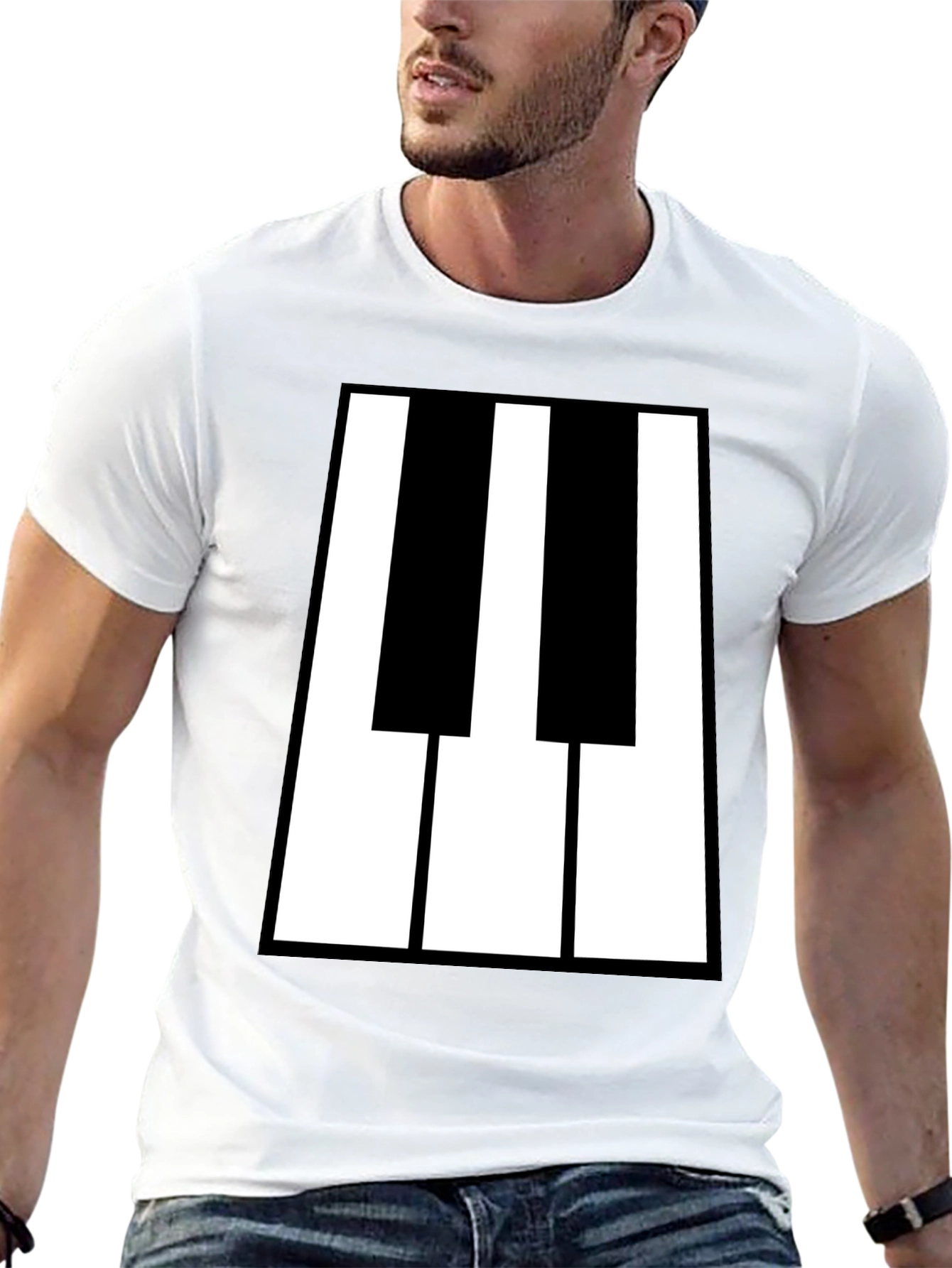 Piano Keys Graphic Tee - Black T-Shirt