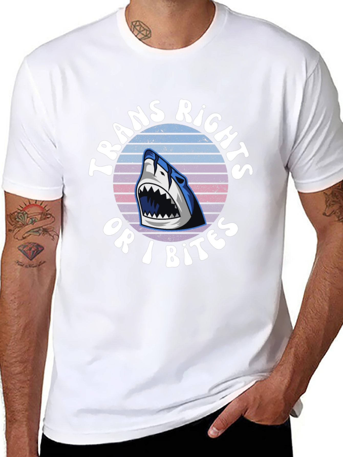 Trans Rights Or I Bite Shark T-Shirt