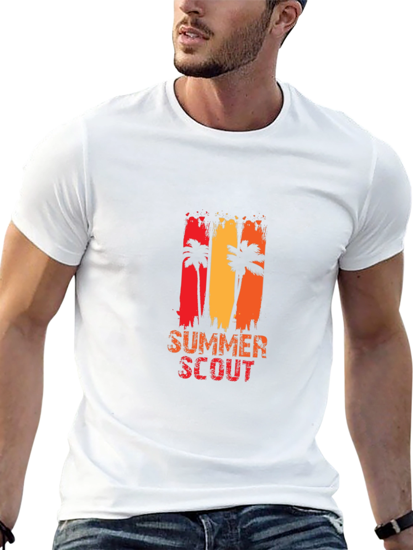 Summer Scout Graphic Tee - Black Cotton T-Shirt
