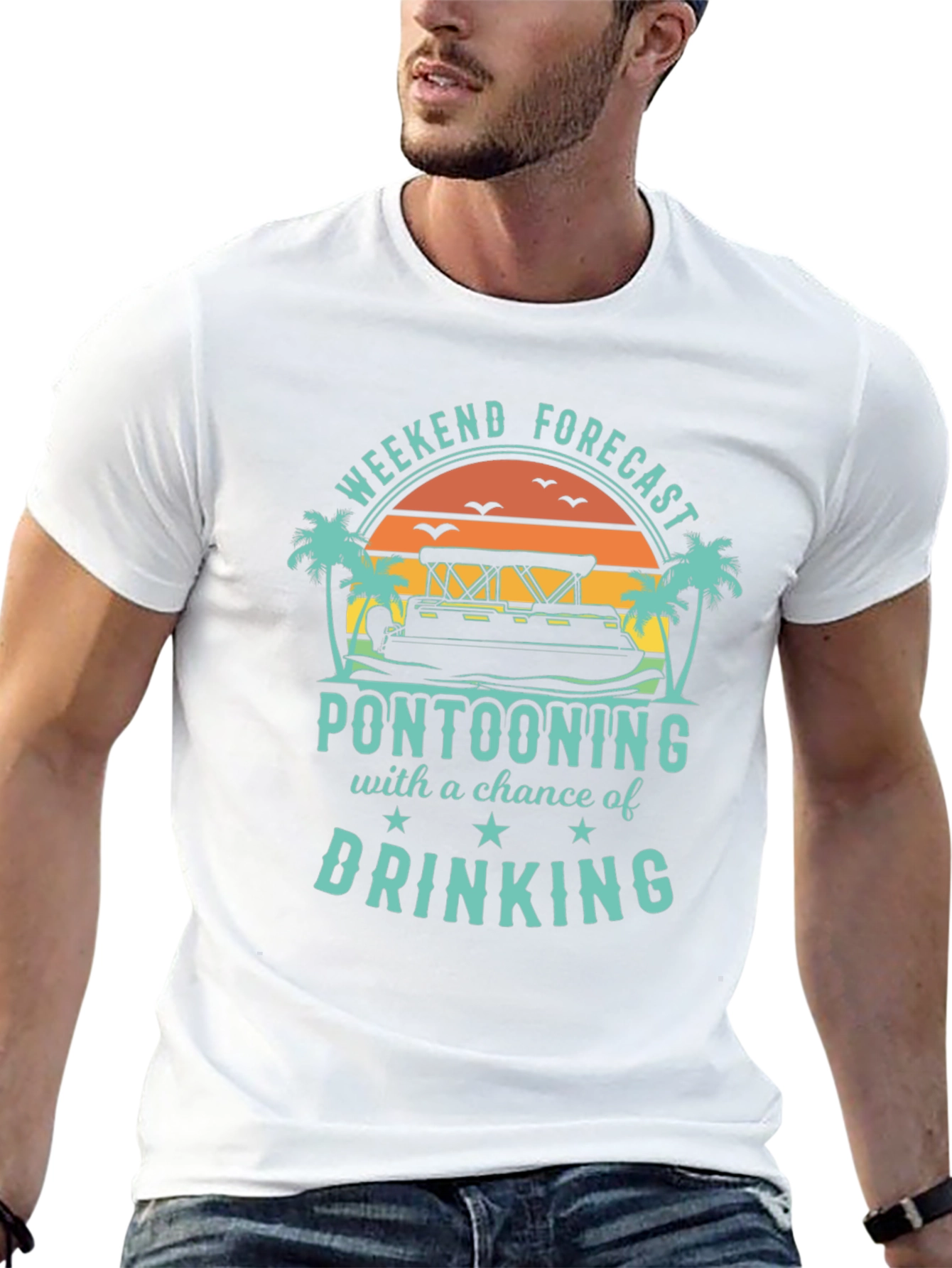 Pontooning & Drinking Weekend Forecast T-Shirt