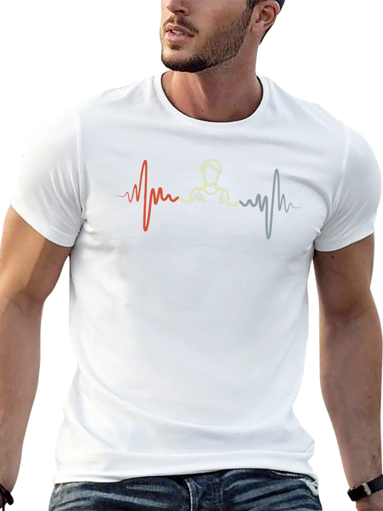 Vet Tech Heartbeat T-Shirt - Animal Lover Tee