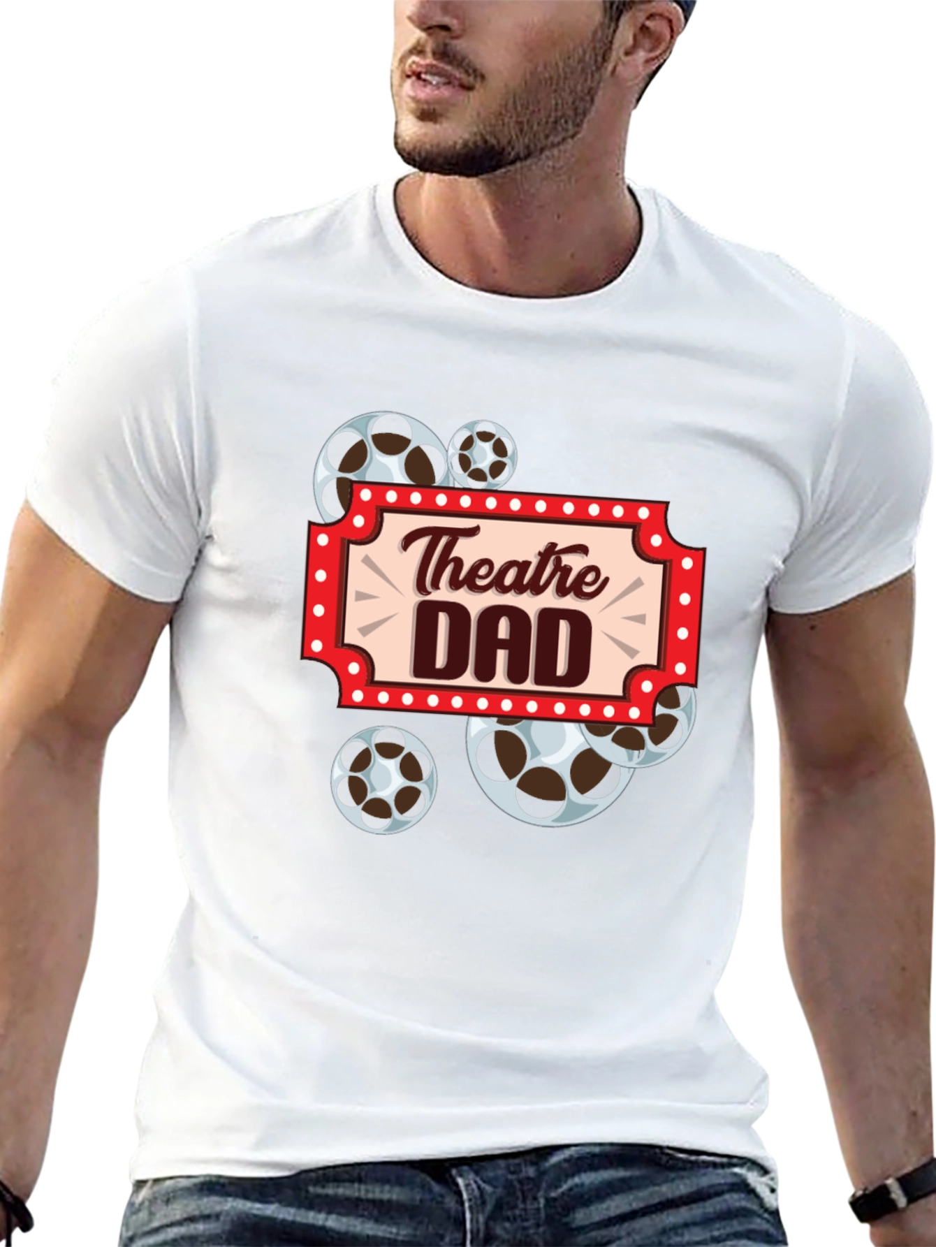 Theatre Dad T-Shirt - Movie Reel Design